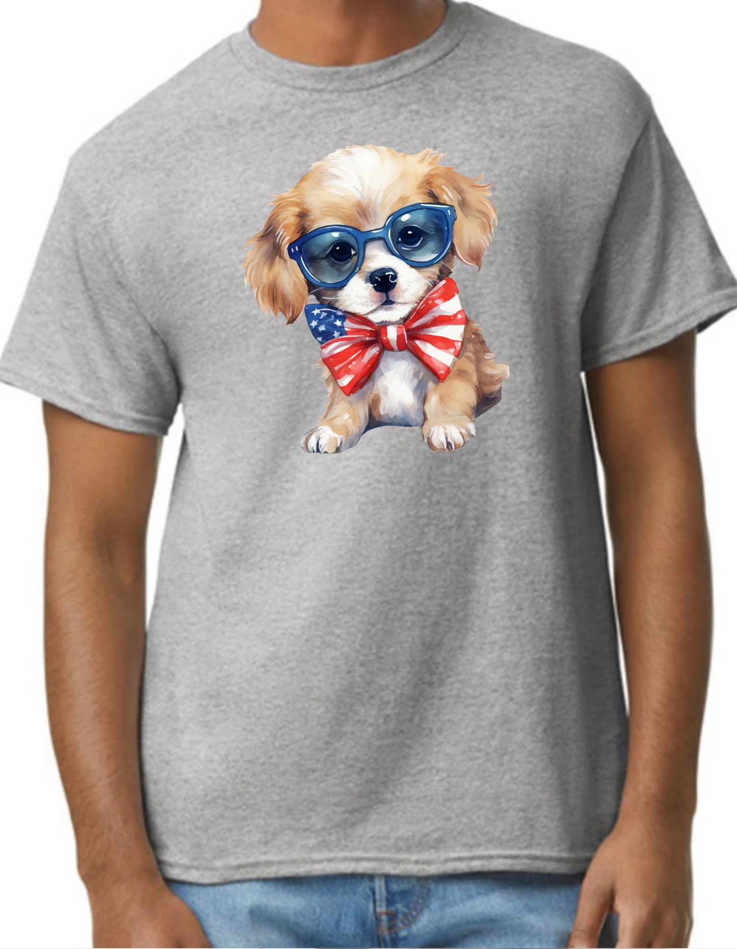 Patriotic Dog Graphic Tee