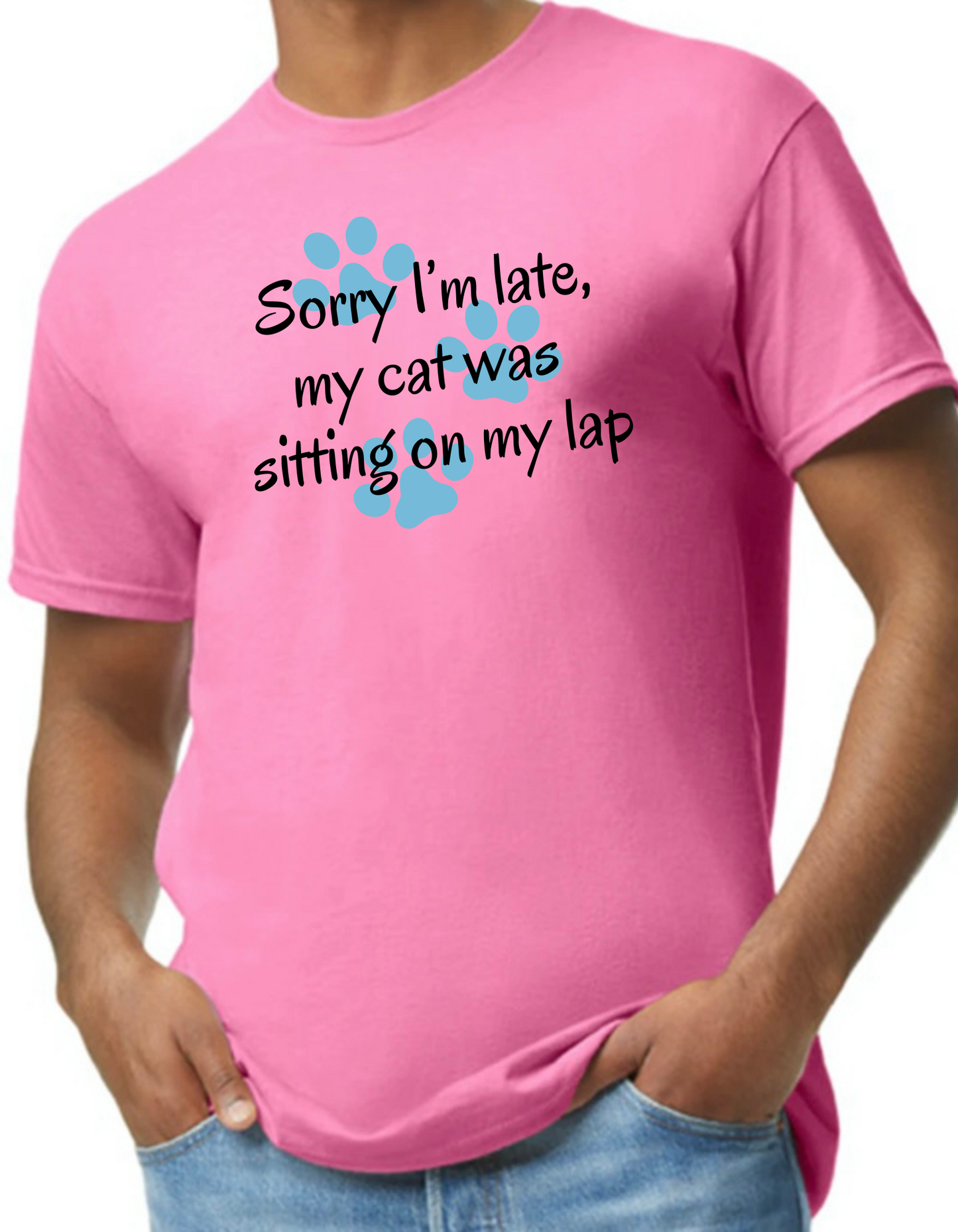 Sorry I’m Late, My Cat was Sitting on my Lap Graphic Tee