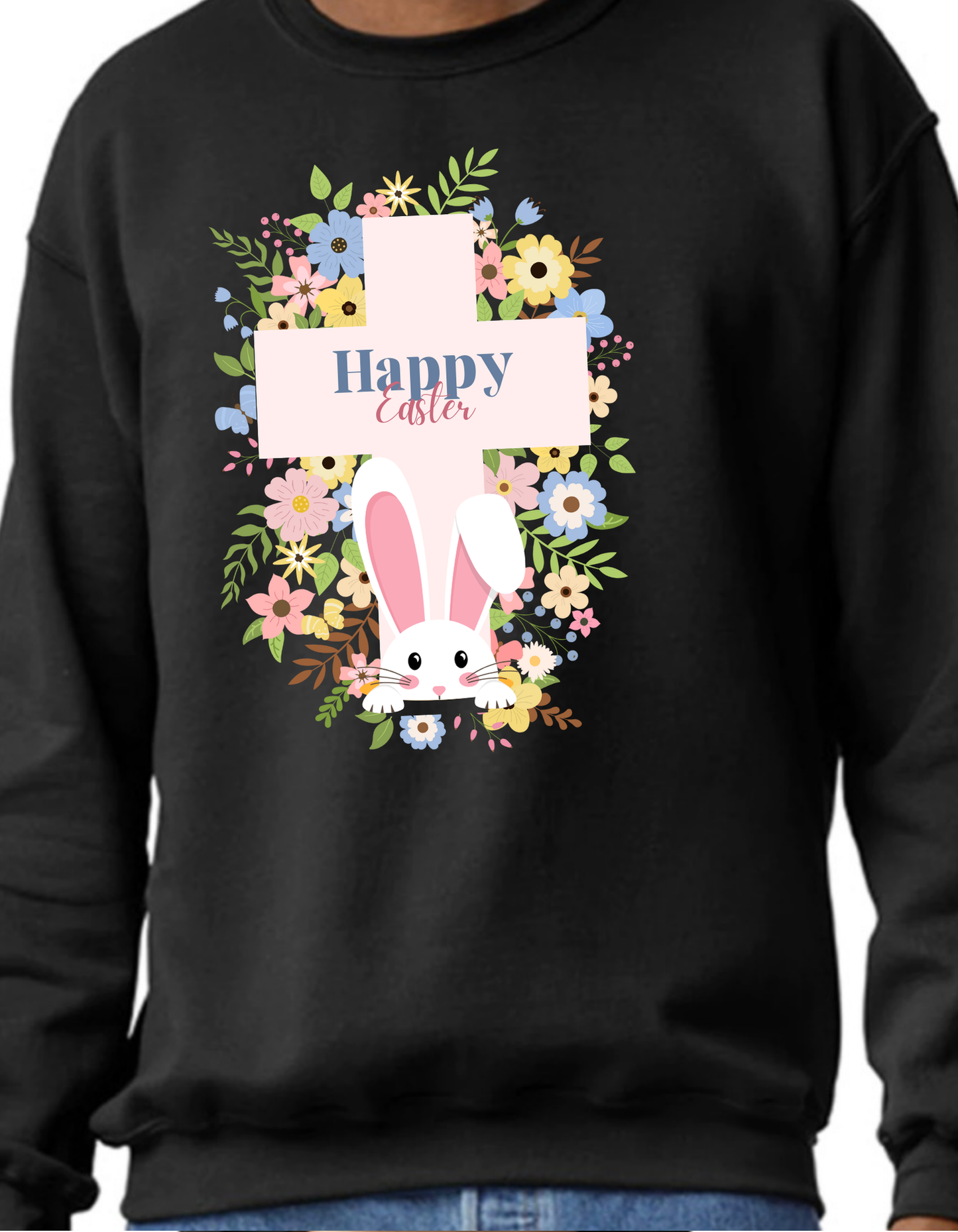 Happy Easter Cross Crewneck