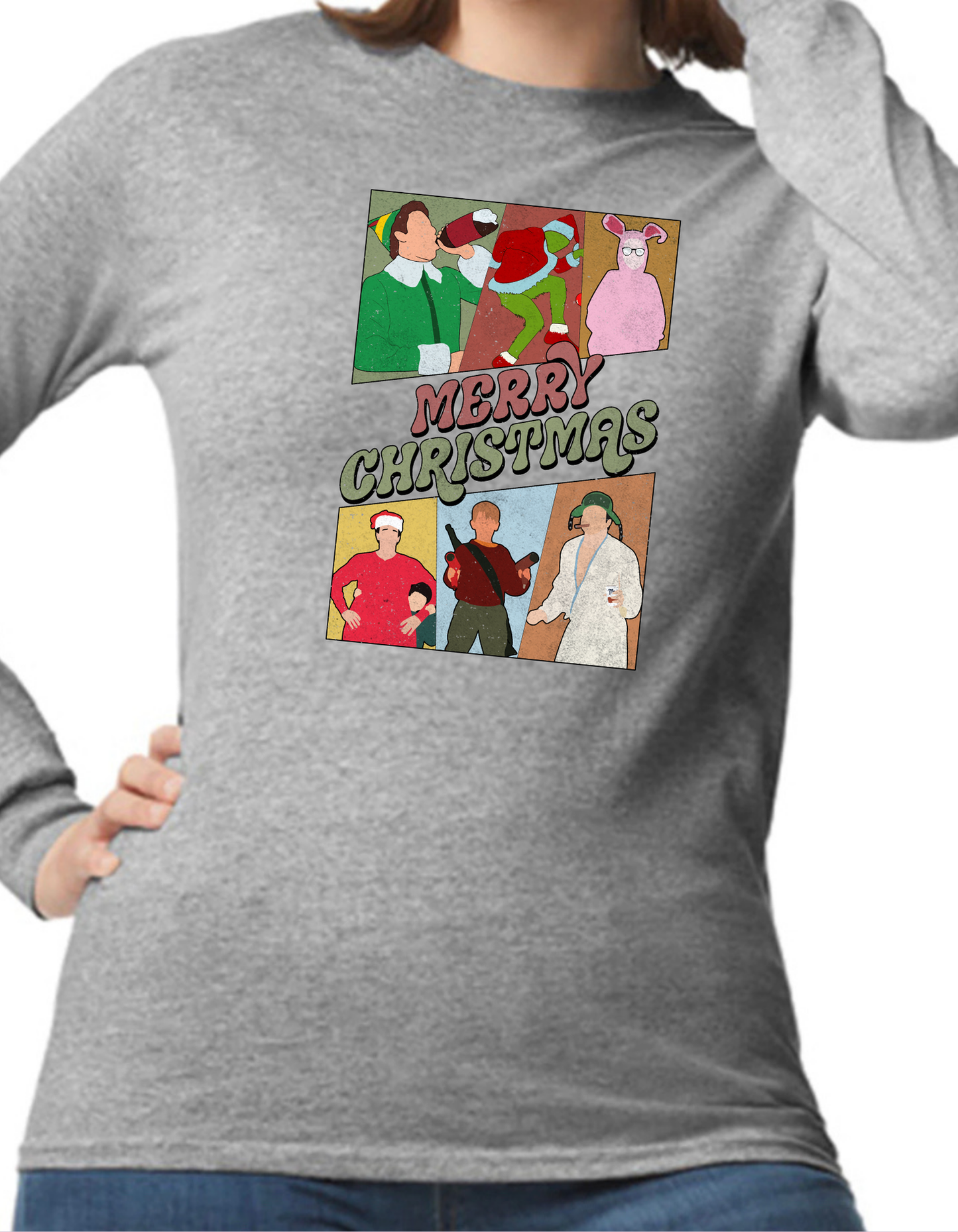 Merry Christmas Characters Longsleeve