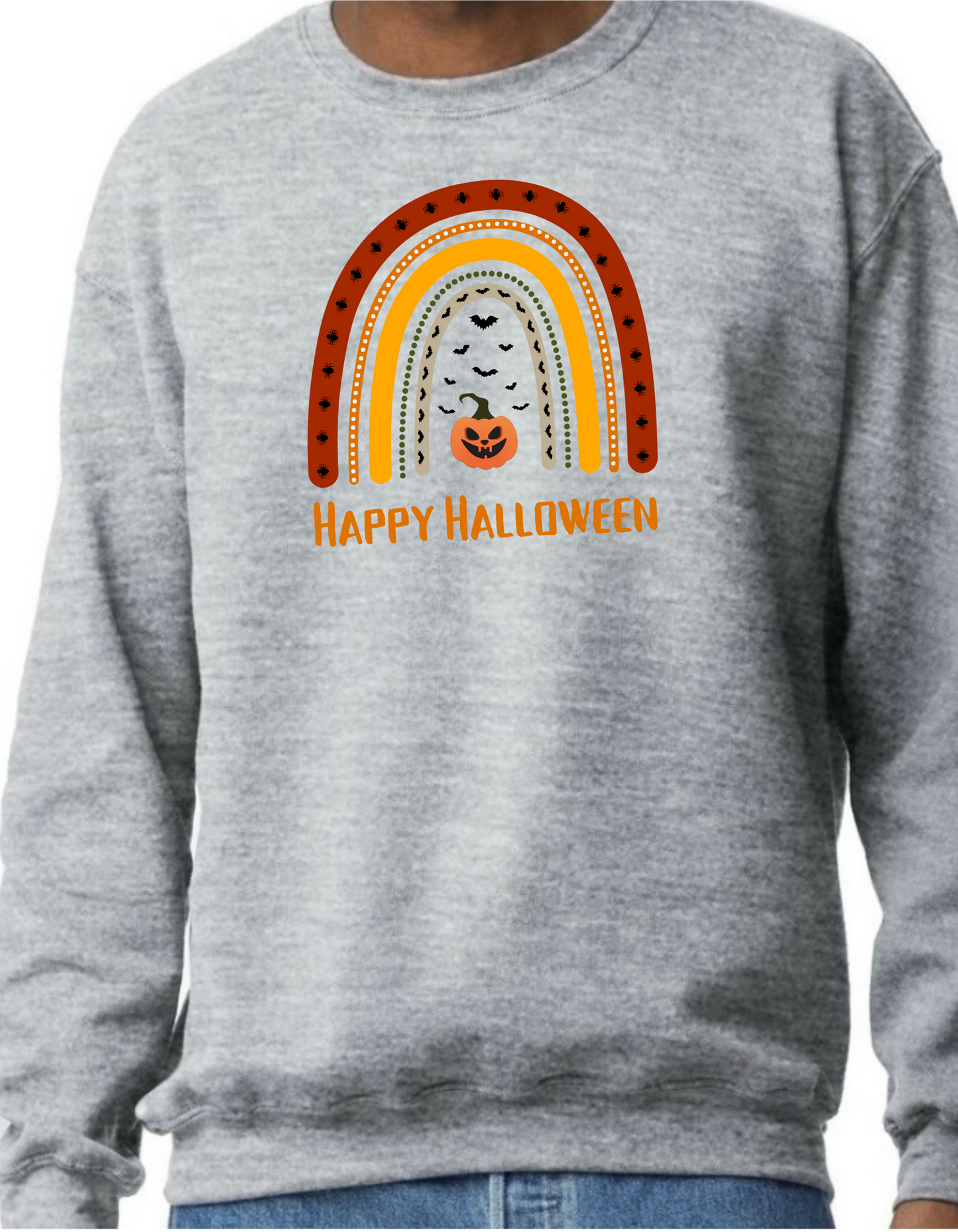 Happy Halloween Rainbow Crewneck