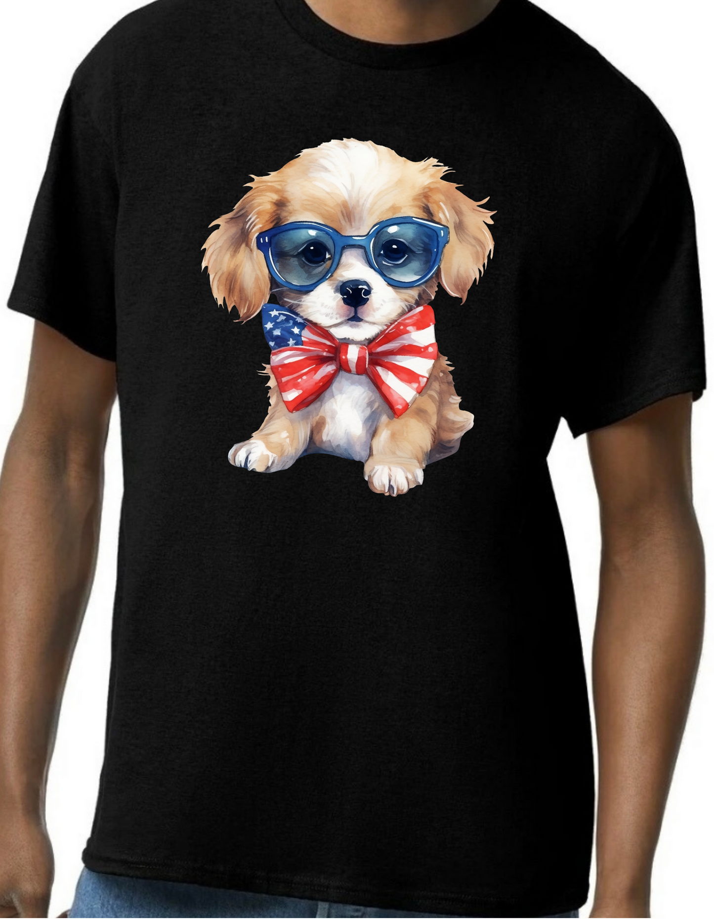 Patriotic Dog Graphic Tee