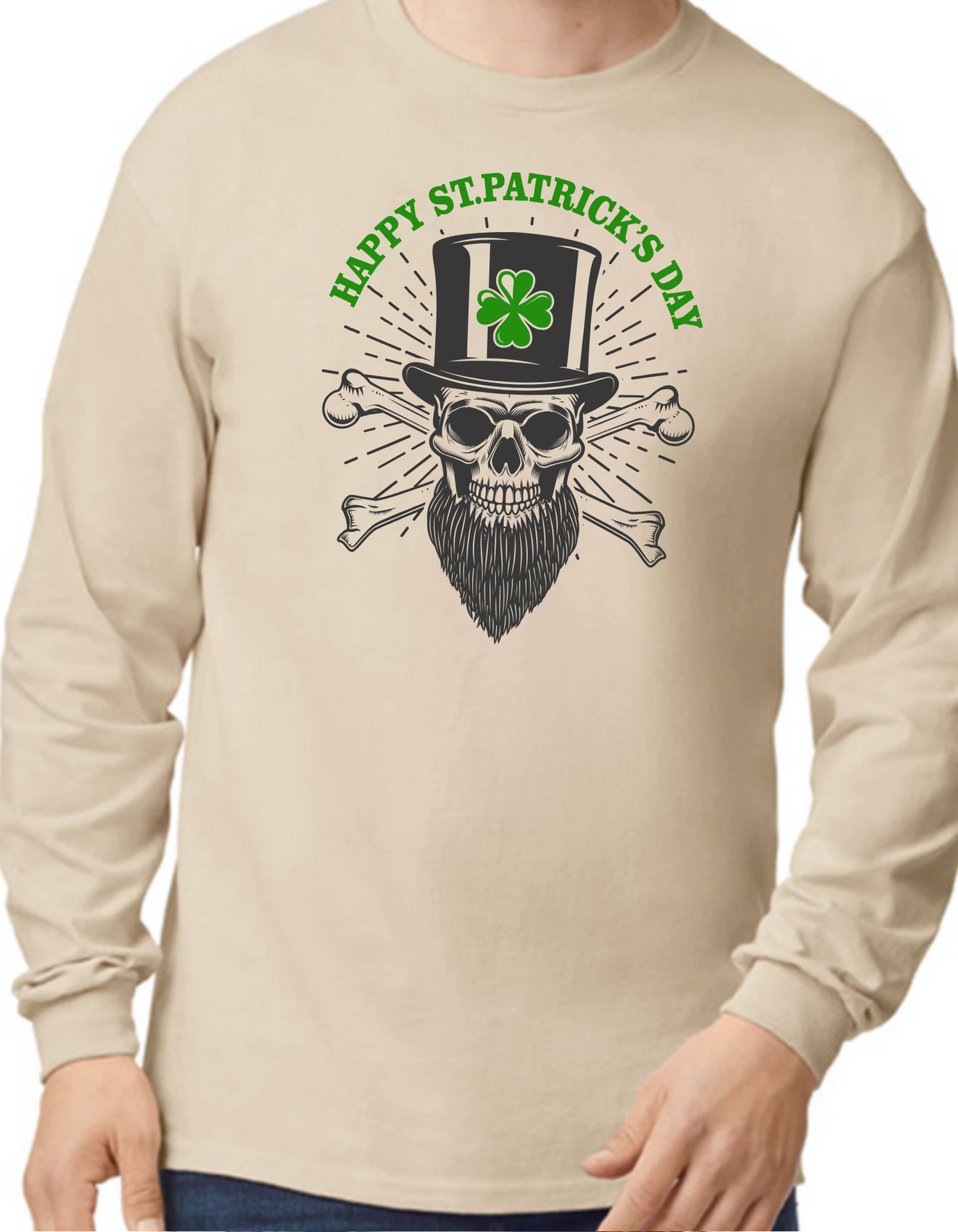 Happy St. Patrick’s Day Skull Longsleeve