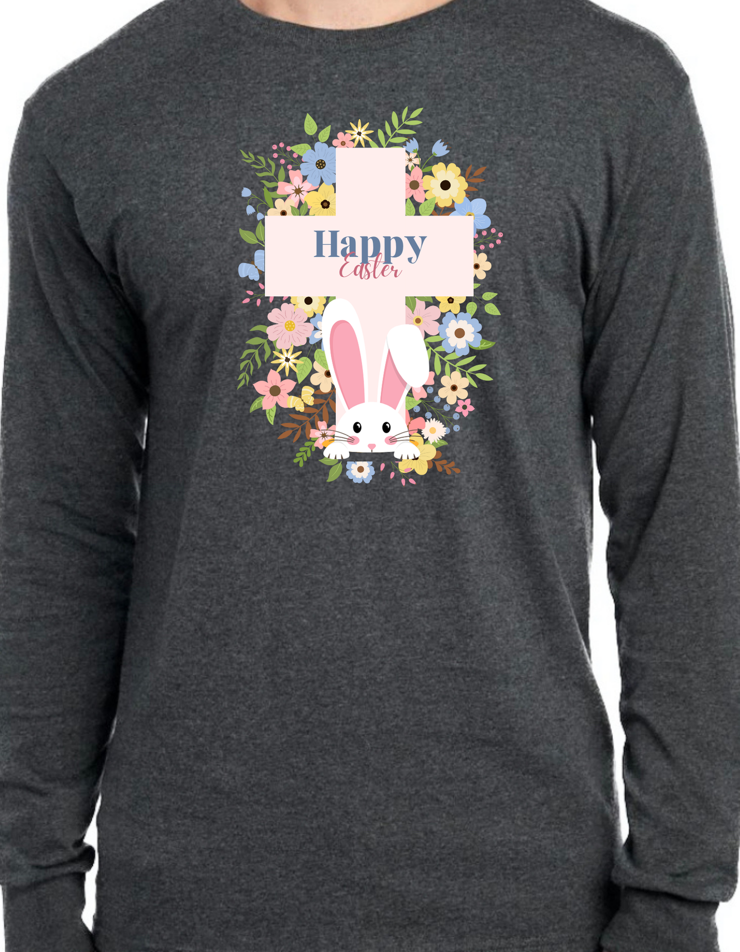 Happy Easter Cross Longsleeve