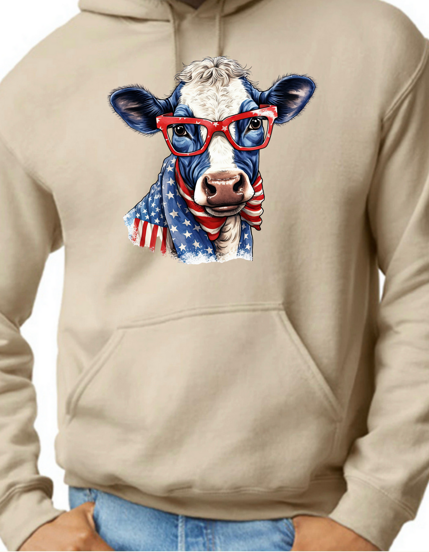 Patriotic Cow Hoodie