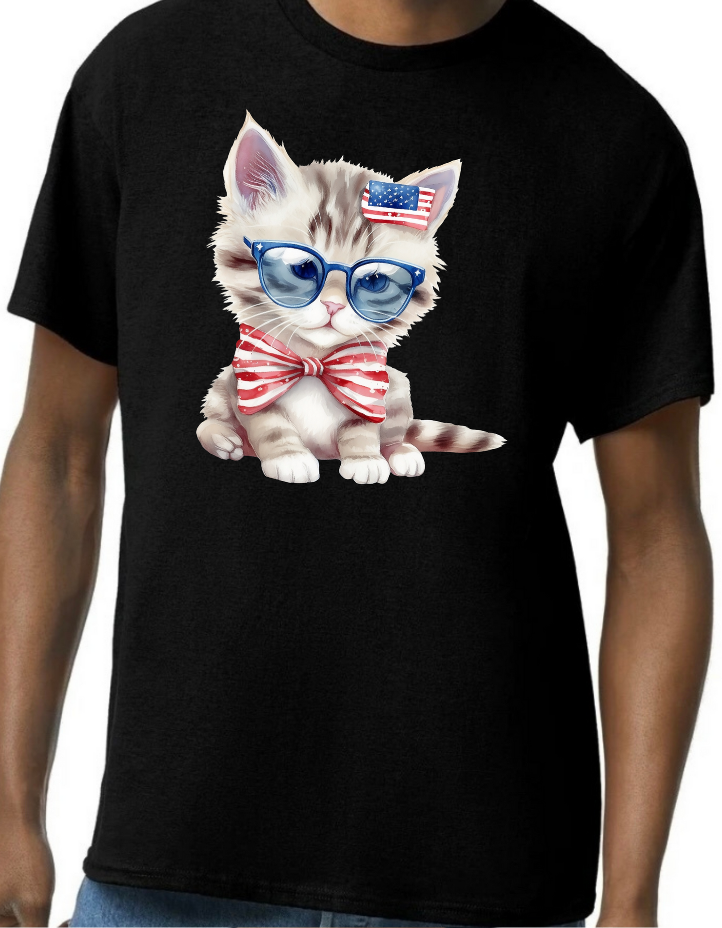 Patriotic Kitten Graphic Tee