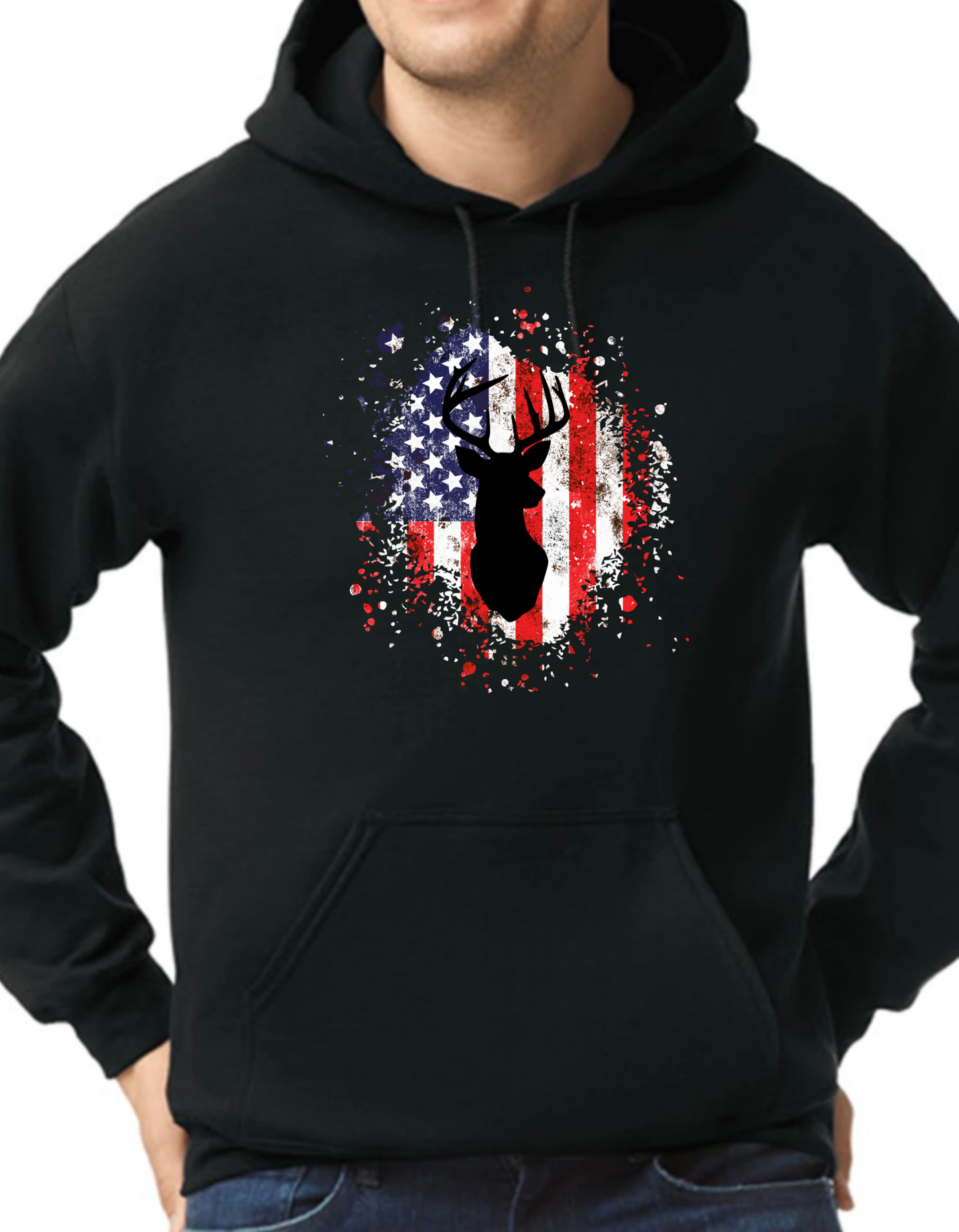 US Deer Flag Hoodie