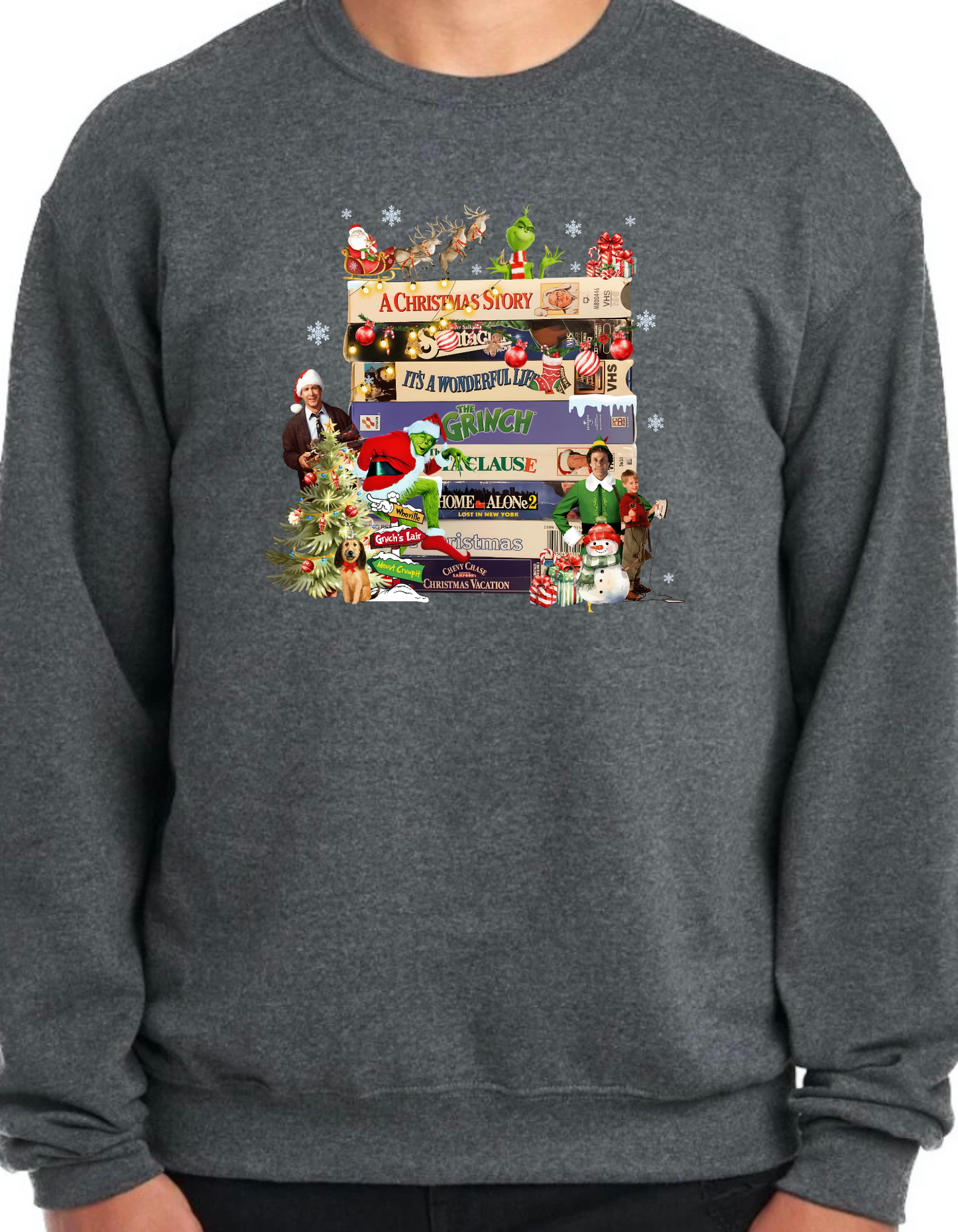 Christmas VHS Movies Crewneck