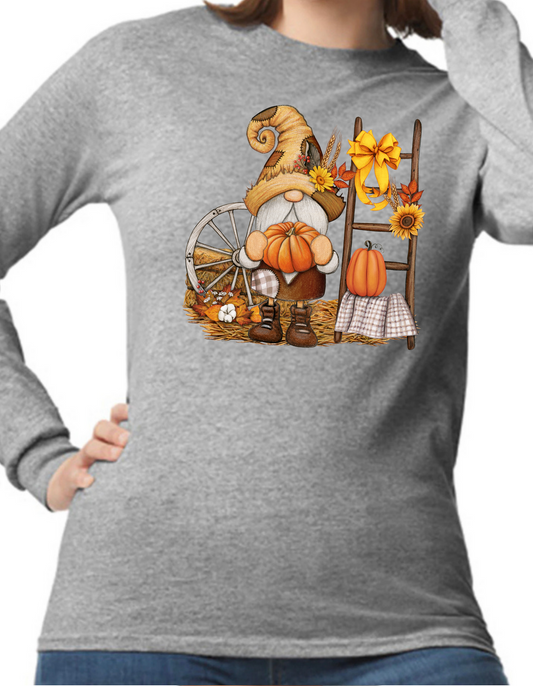 Vintage Fall Gnome Longsleeve