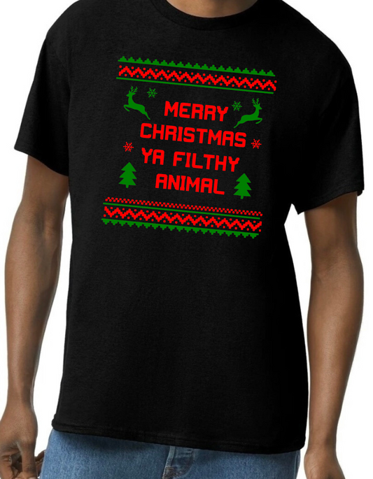 Merry Christmas, Ya Filthy Animal Graphic Tee