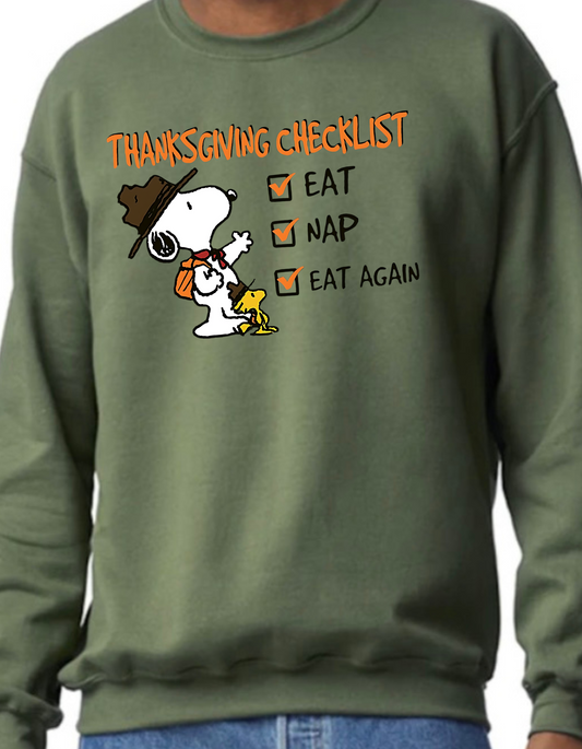 Thanksgiving Checklist Crewneck