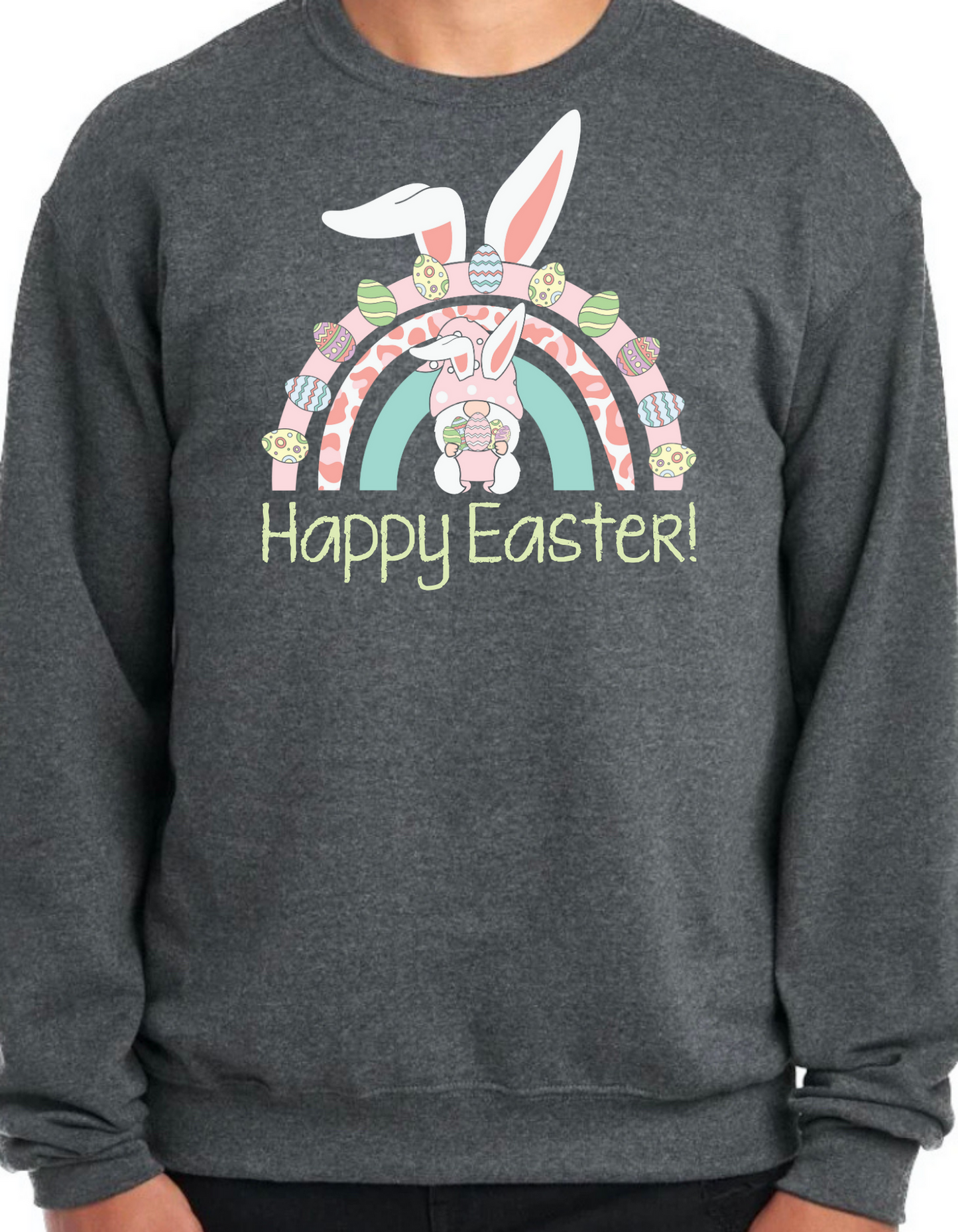 Easter Gnome Rainbow Crewneck