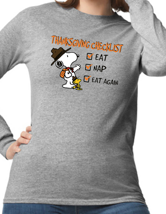 Thanksgiving Checklist Longsleeve