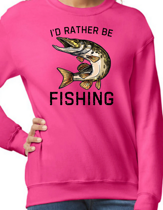 I’d Rather Be Fishing Crewneck