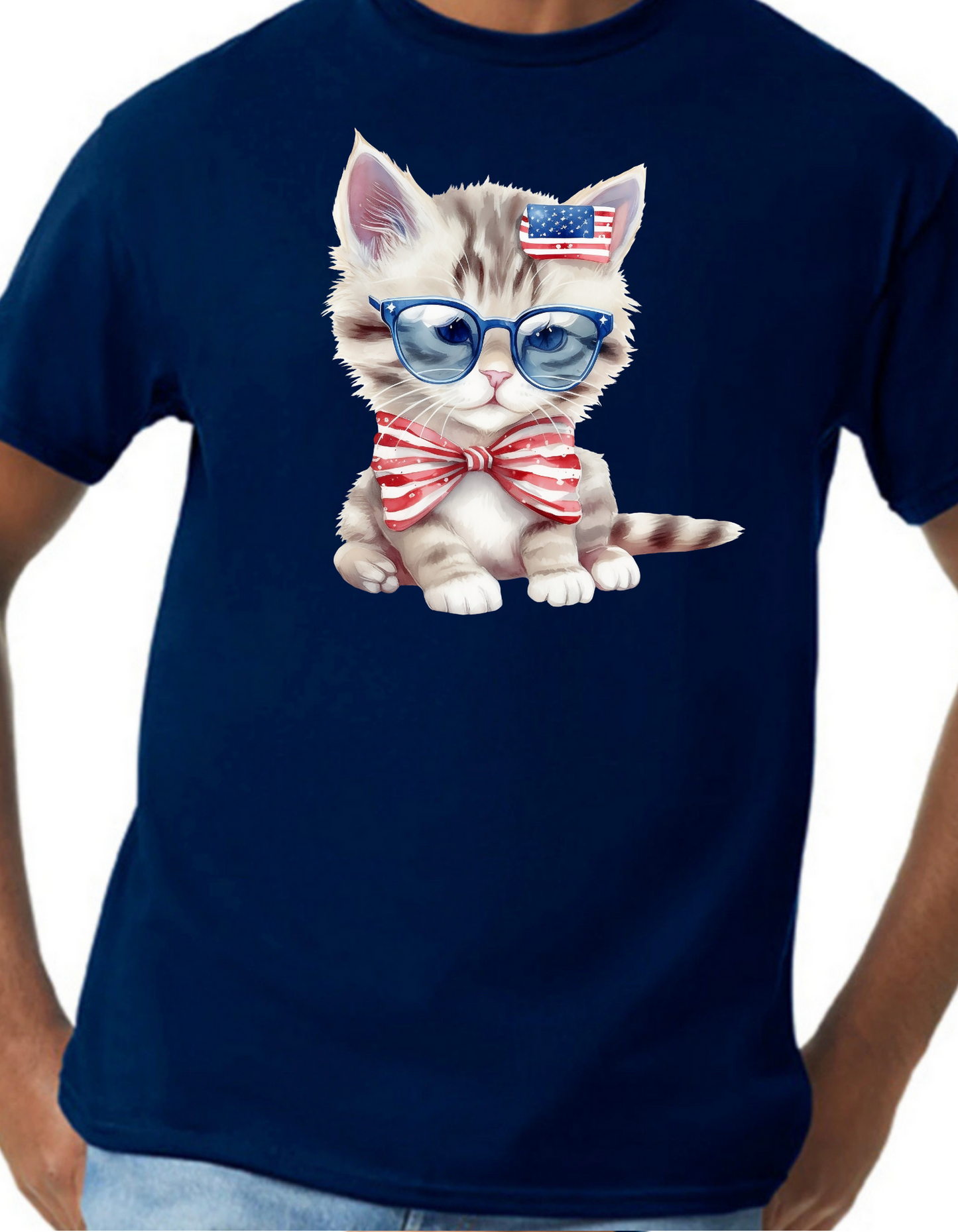 Patriotic Kitten Graphic Tee