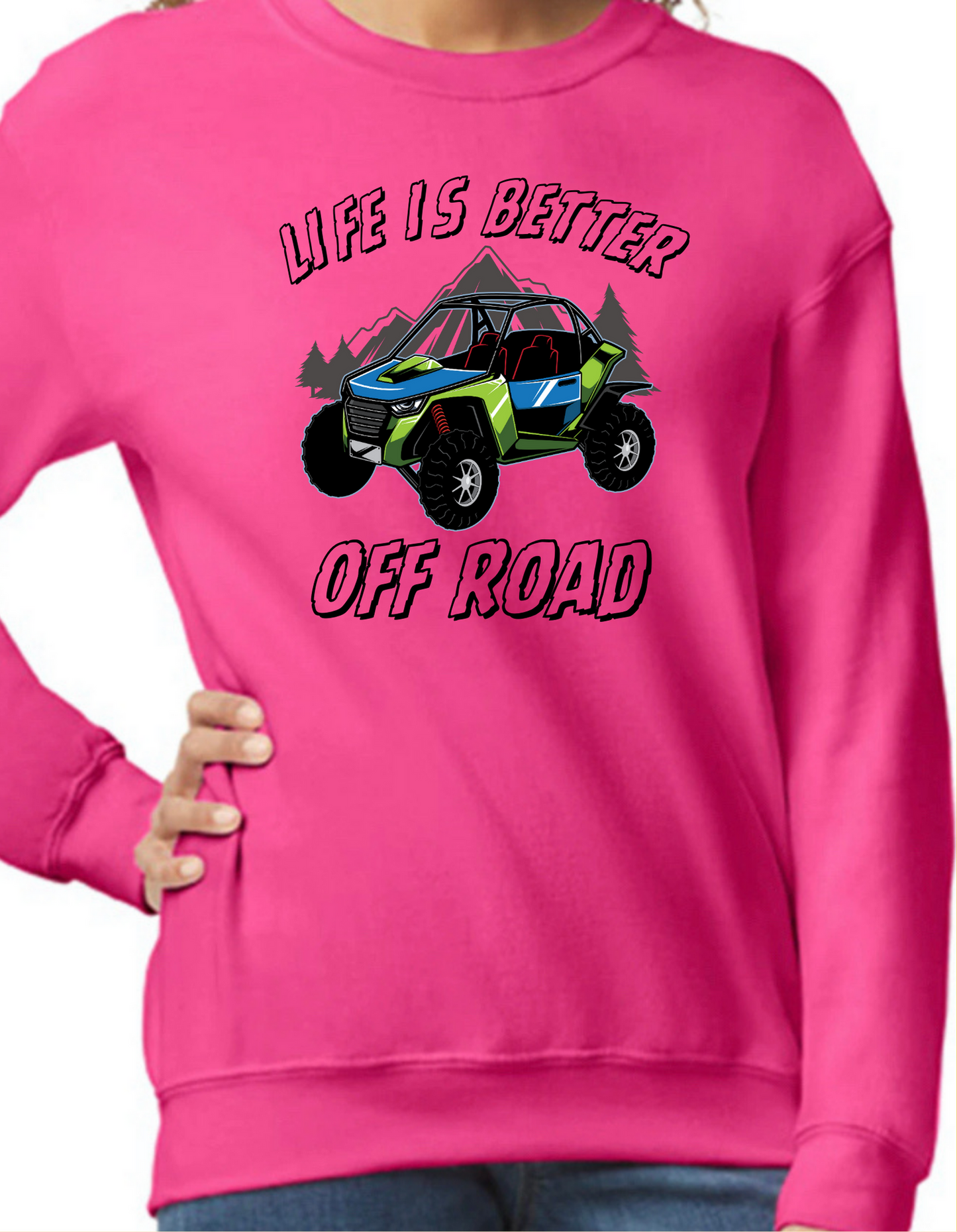 Life is Better Off Road Crewneck