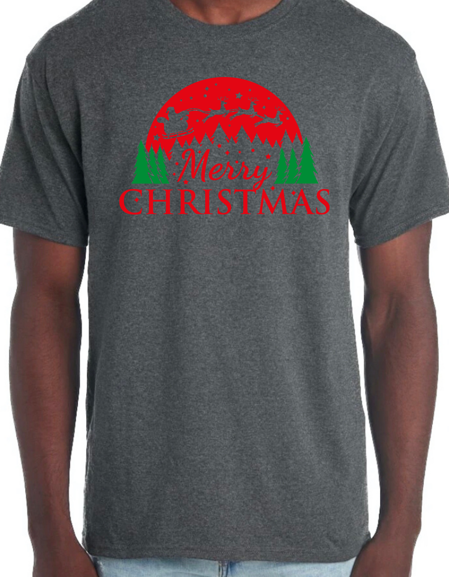 Merry Christmas Sleigh Graphic Tee