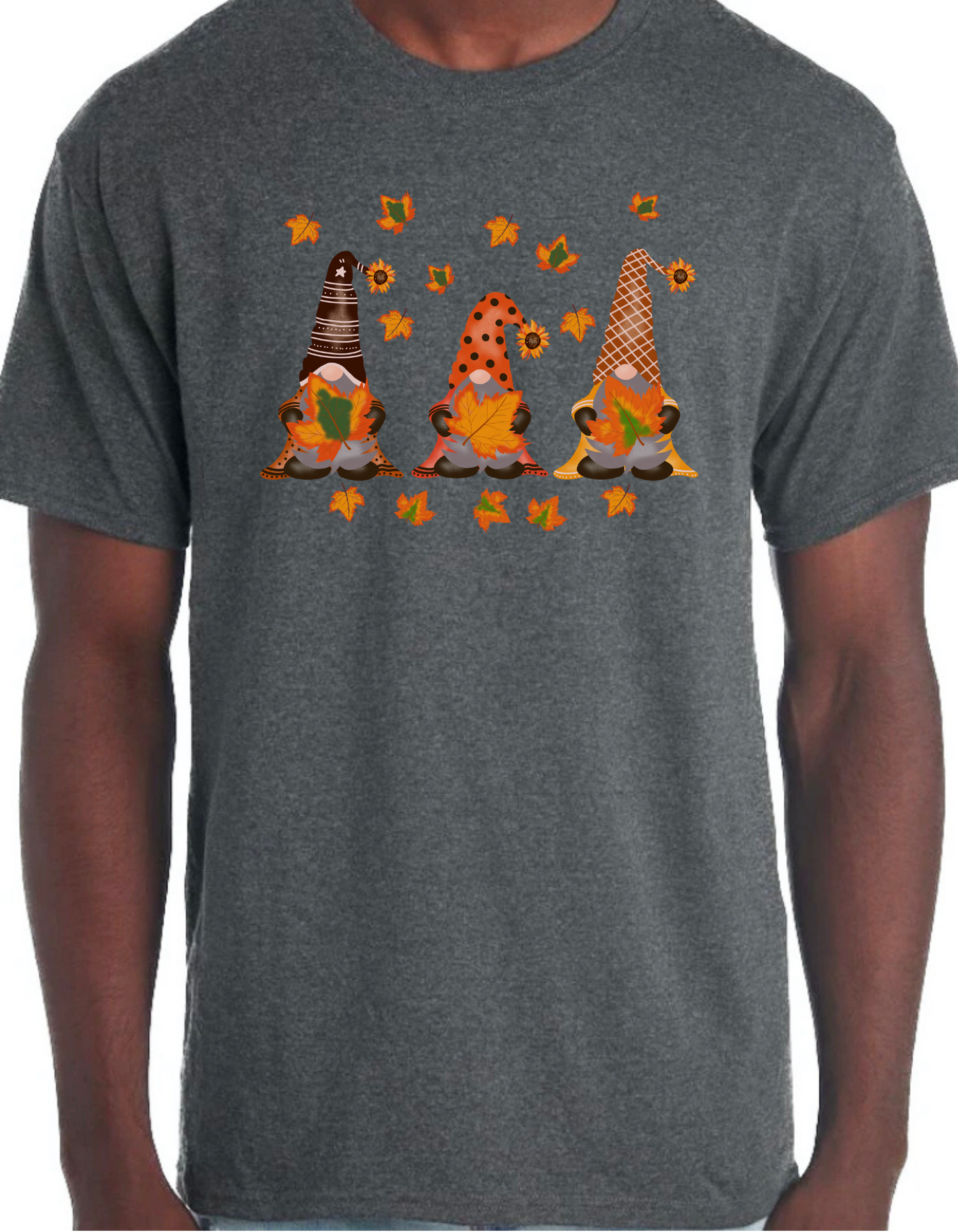 Fall Gnome Leaves Graphic Tee