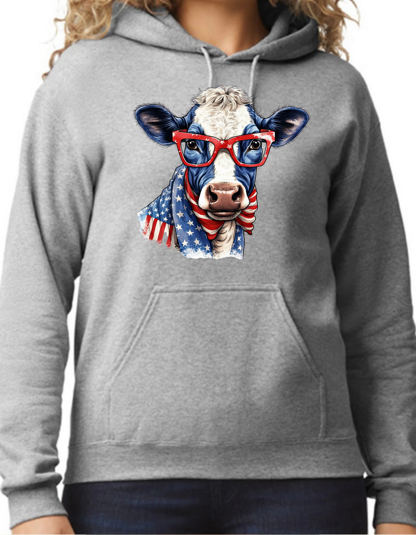 Patriotic Cow Hoodie