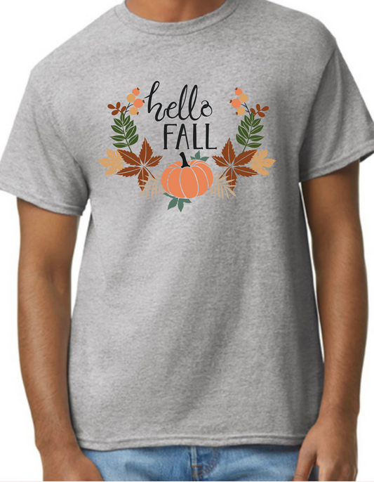 Hello Fall Leaves Graphic Tee