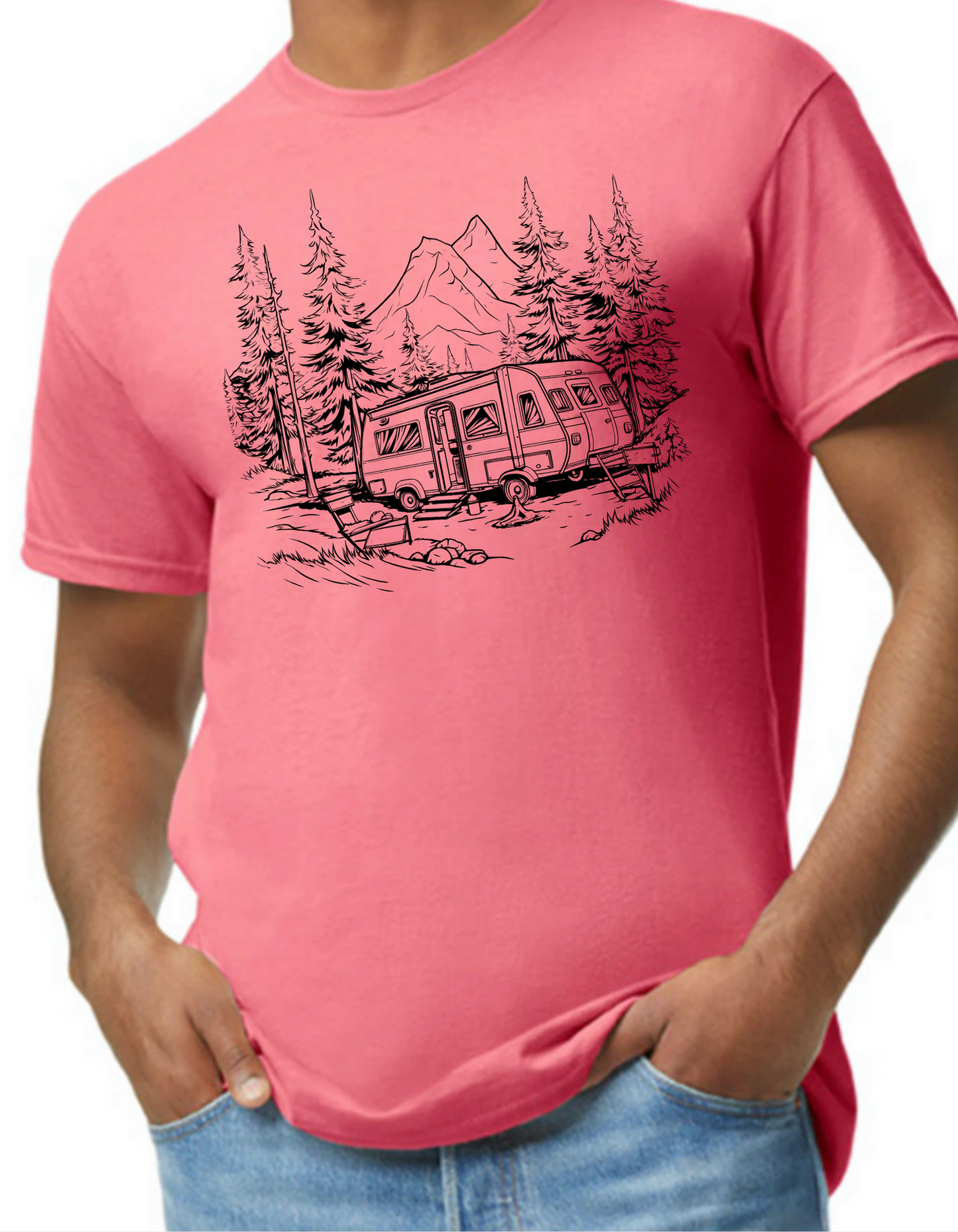 Camping in the Mountains Graphic Tee