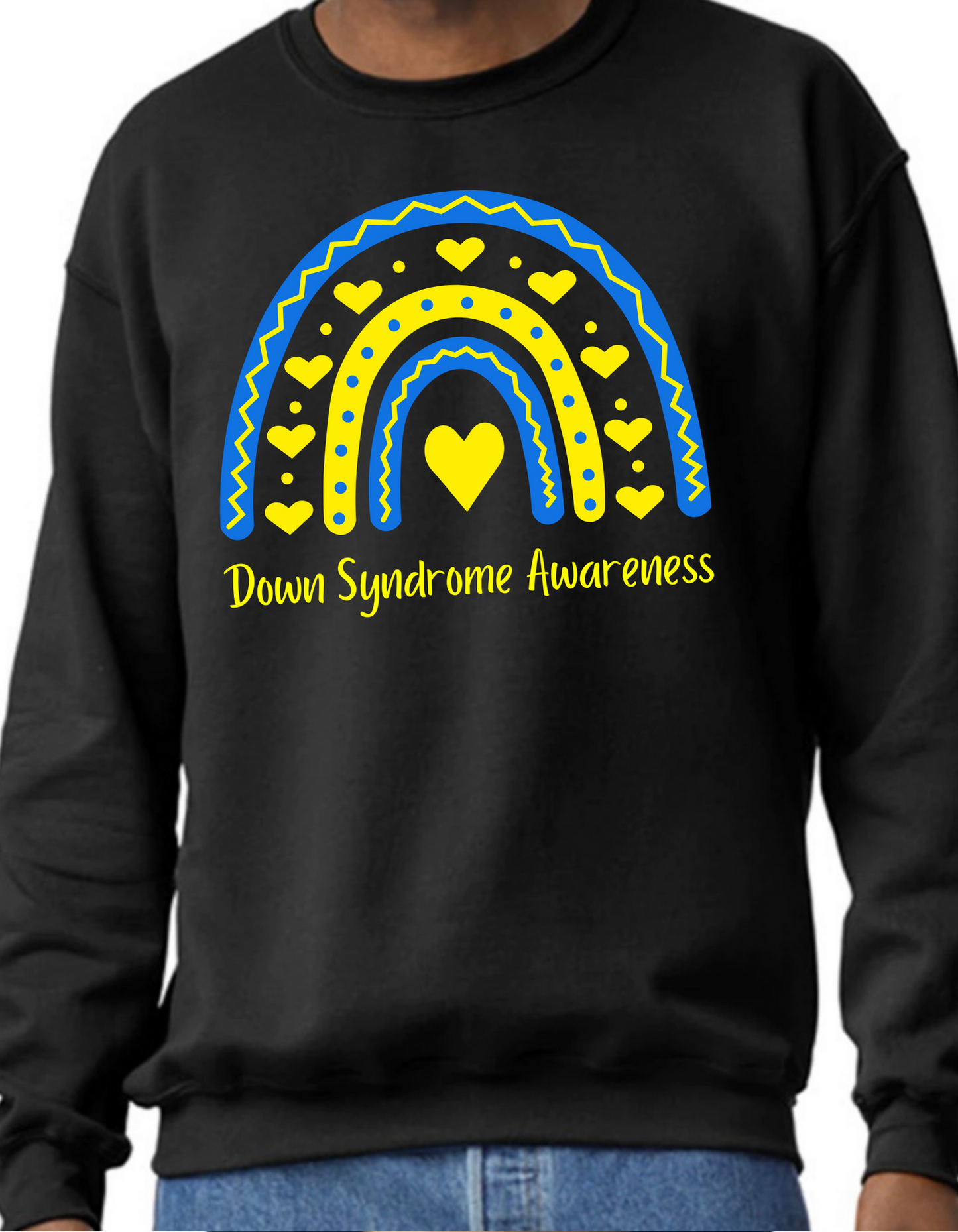 Down Syndrome Awareness Rainbow Crewneck