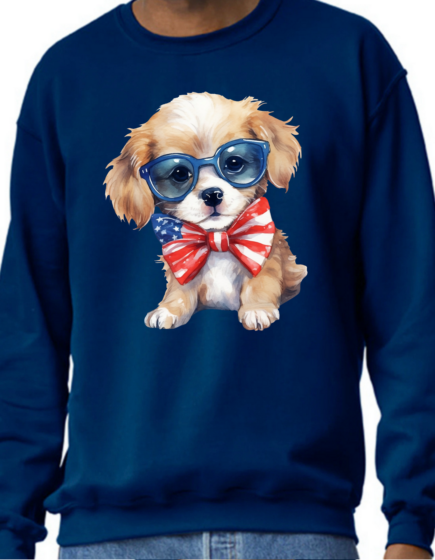 Patriotic Dog Crewneck