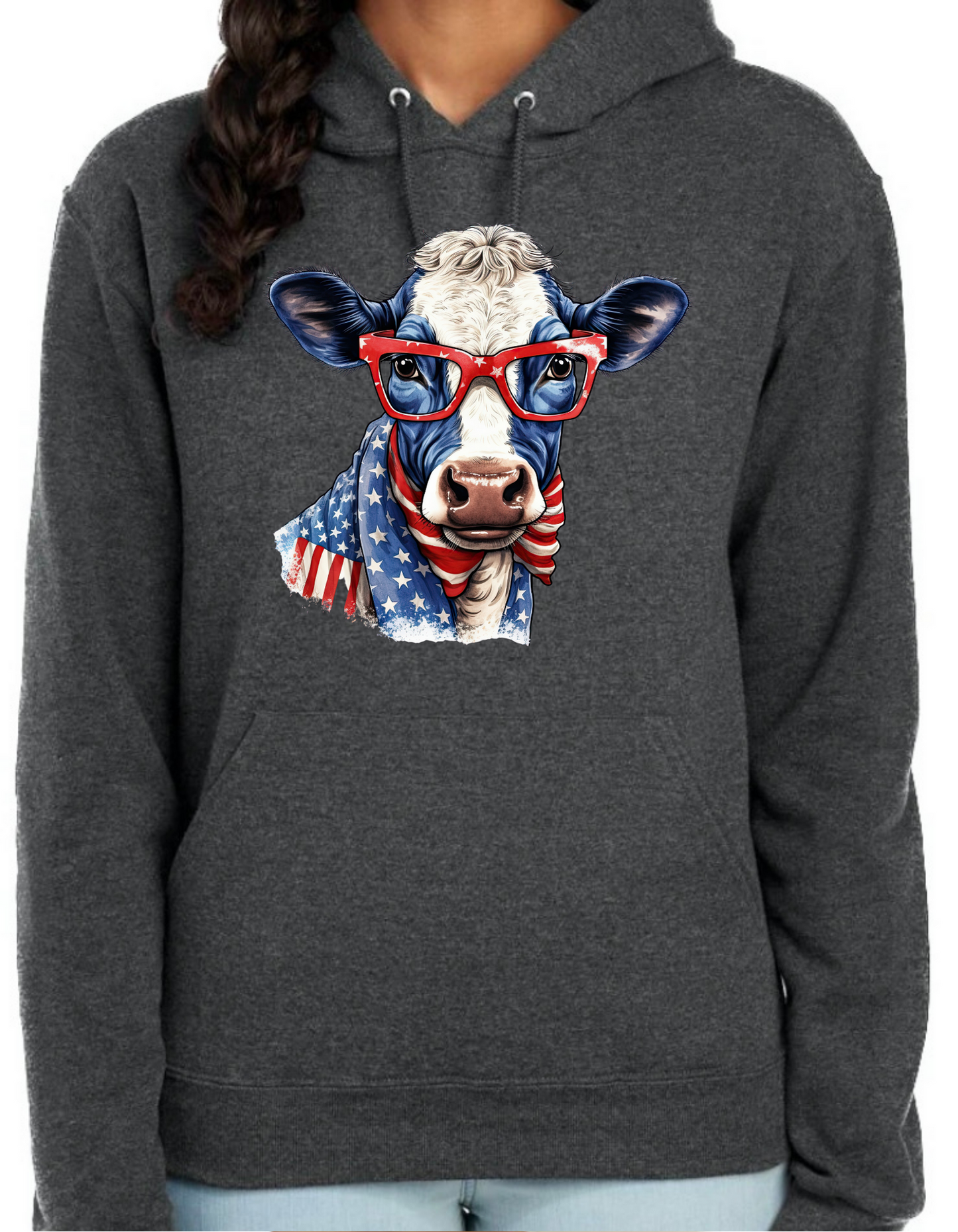 Patriotic Cow Hoodie