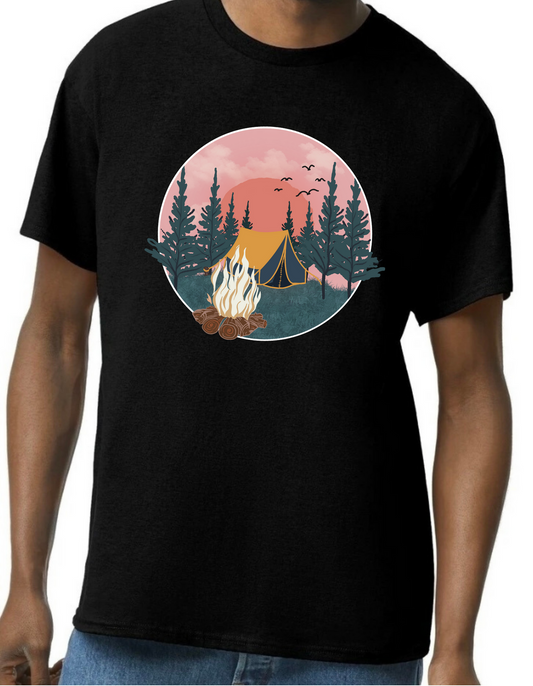 Campfire Sunset Graphic Tee