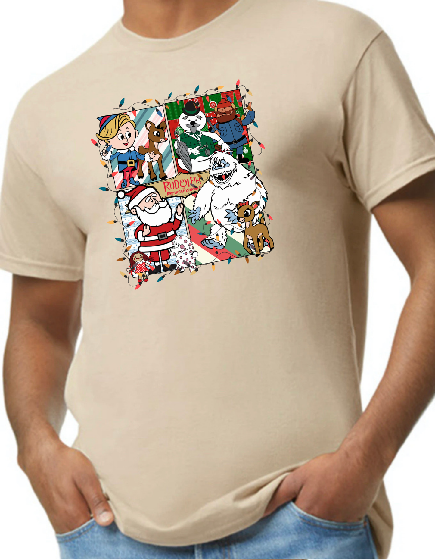 Rudolph the Red Nosed Reindeer Characters Graphic Tee