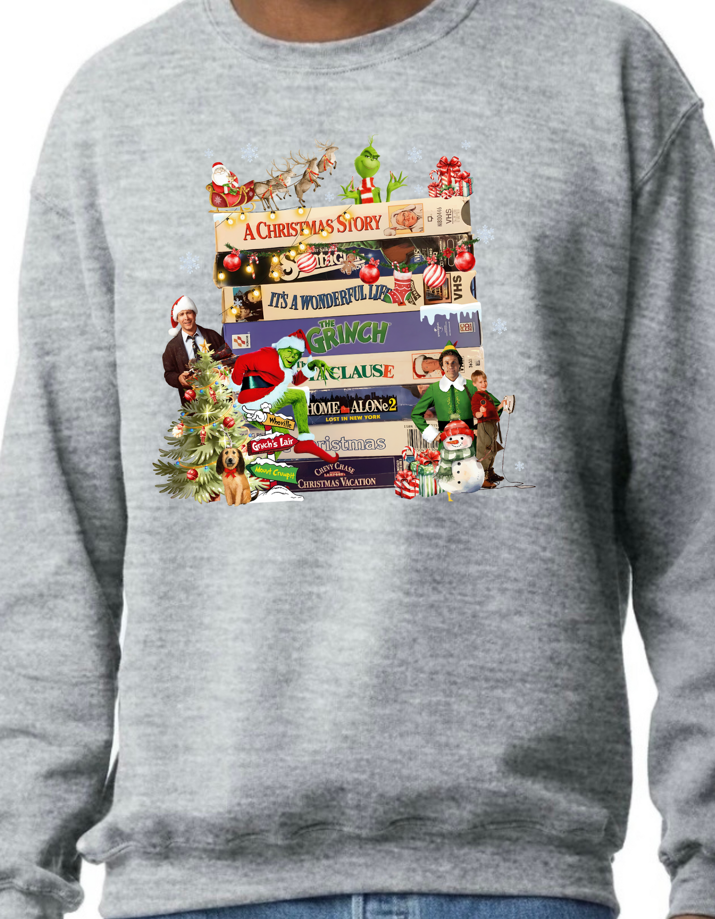 Christmas VHS Movies Crewneck