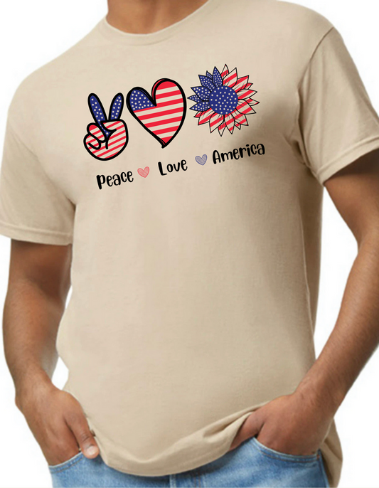 Peace, Love, America Graphic Tee