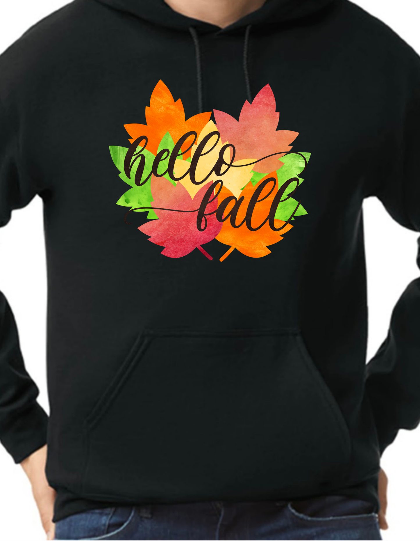 Hello Fall Leaves Hoodie