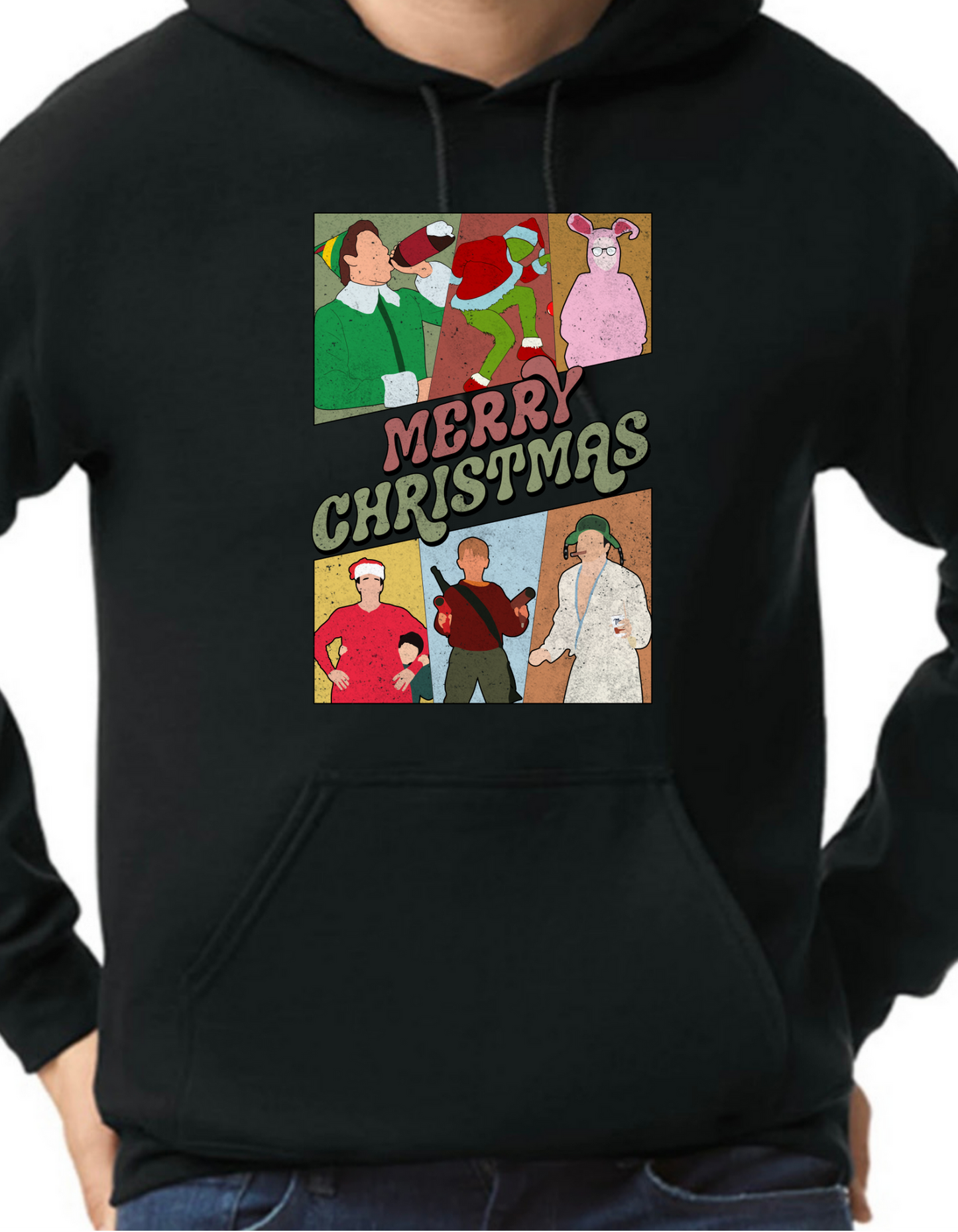 Merry Christmas Characters Hoodie