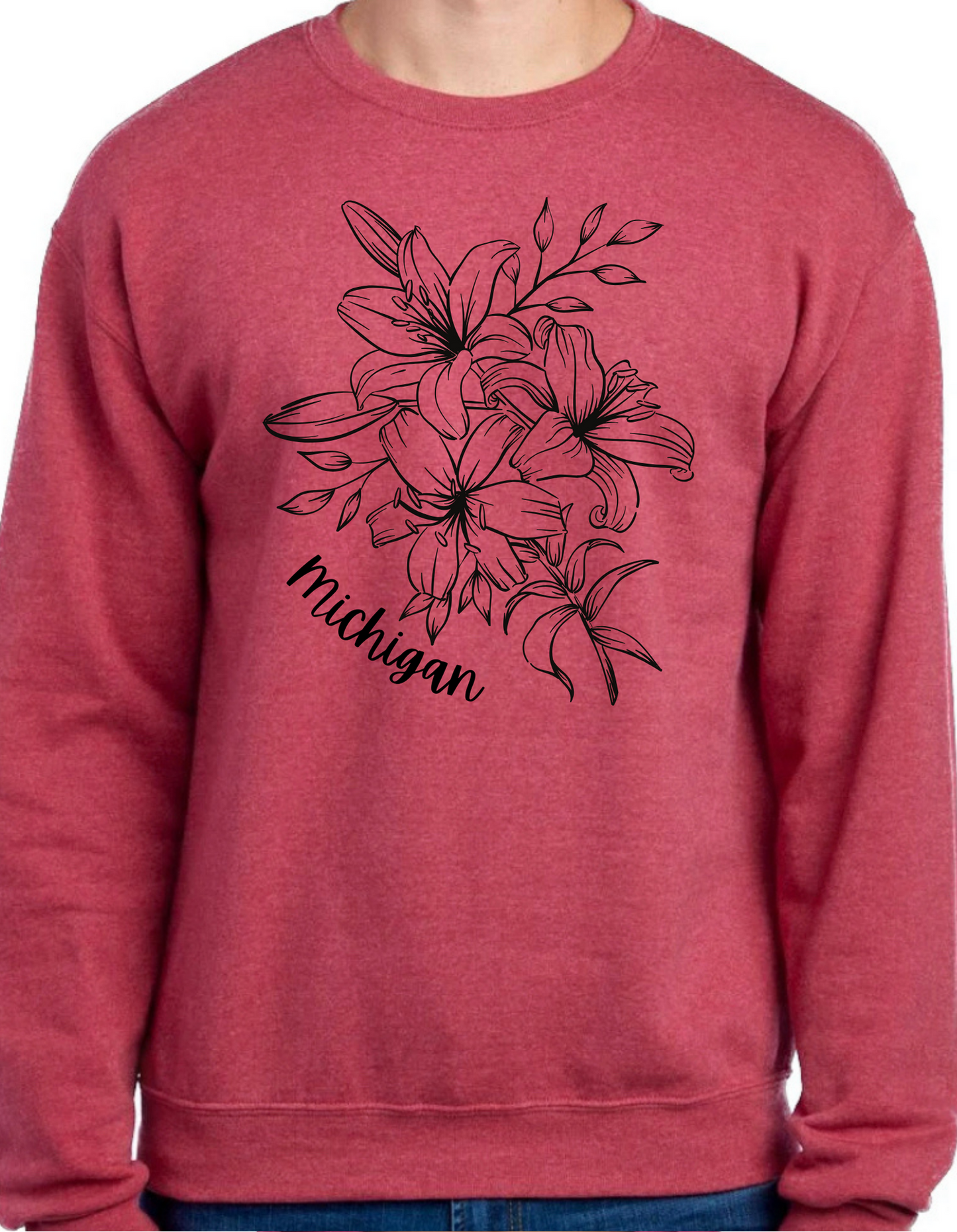 Michigan Hibiscus Crewneck