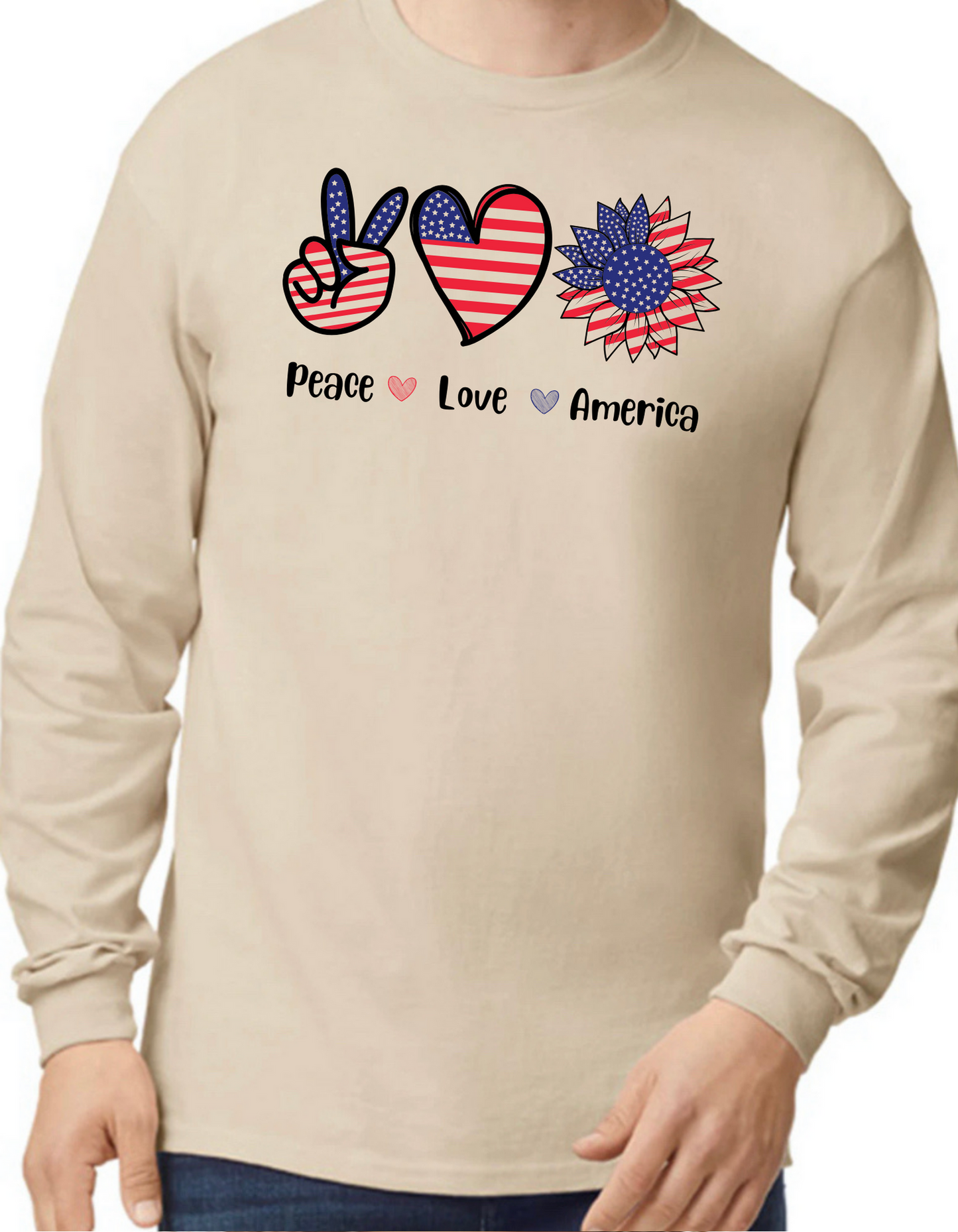 Peace, Love, America Longsleeve