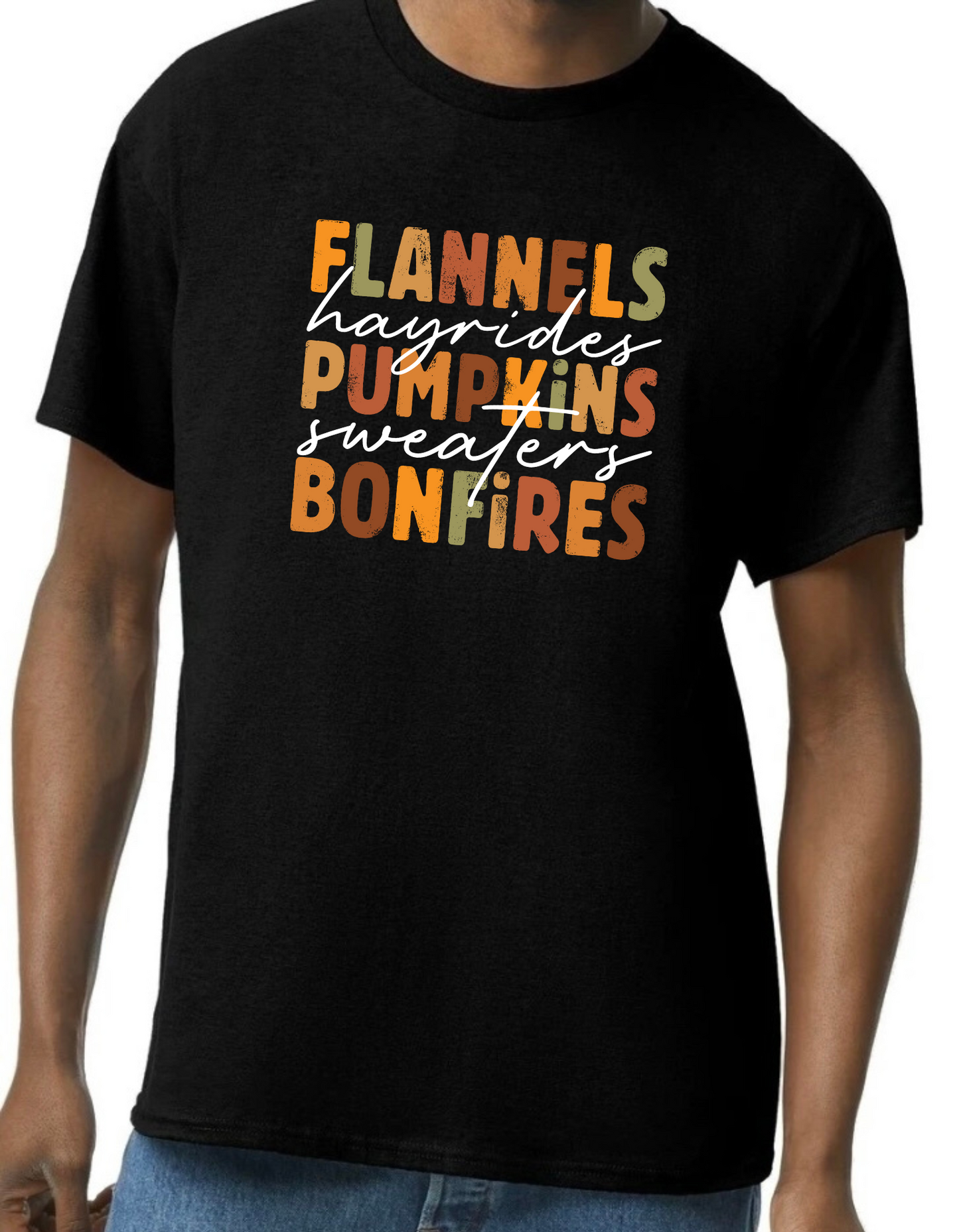 Flannels, Hayrides, Pumpkins Graphic Tee