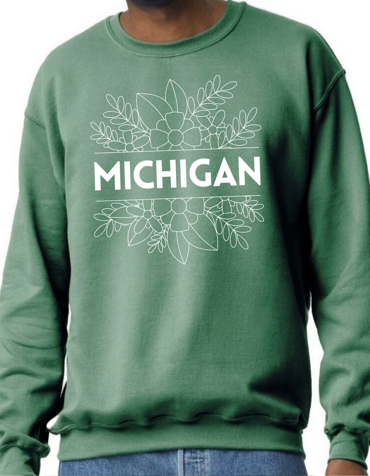 Floral Michigan Crewneck