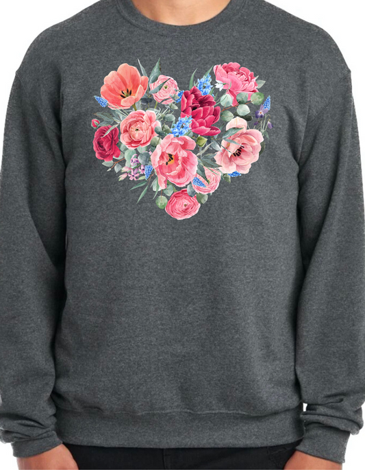 Flower Heart Crewneck