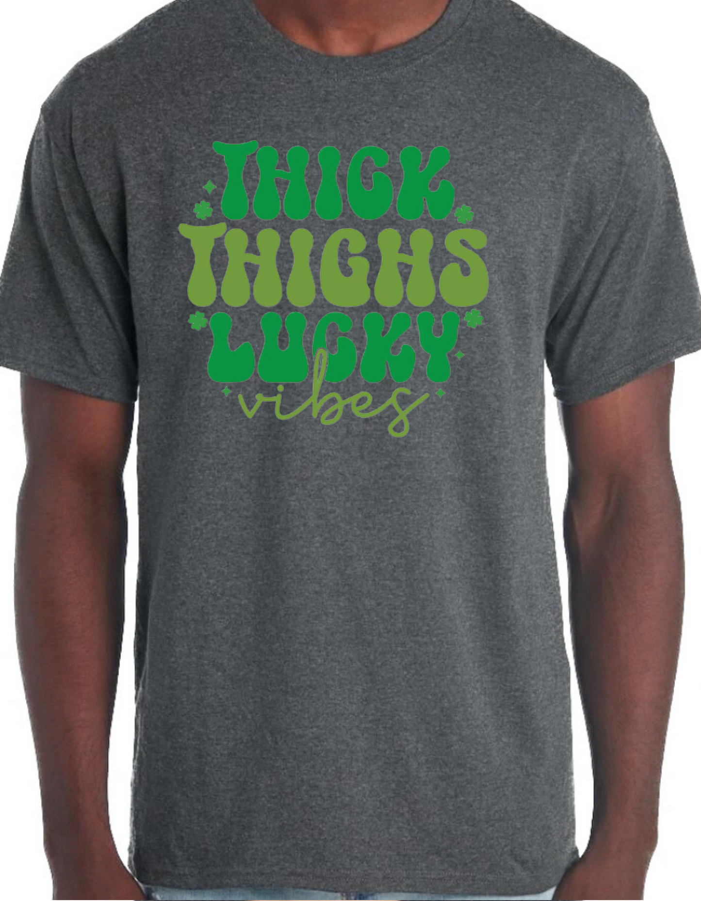 Thick Thighs, Lucky Vibes Graphic Tee