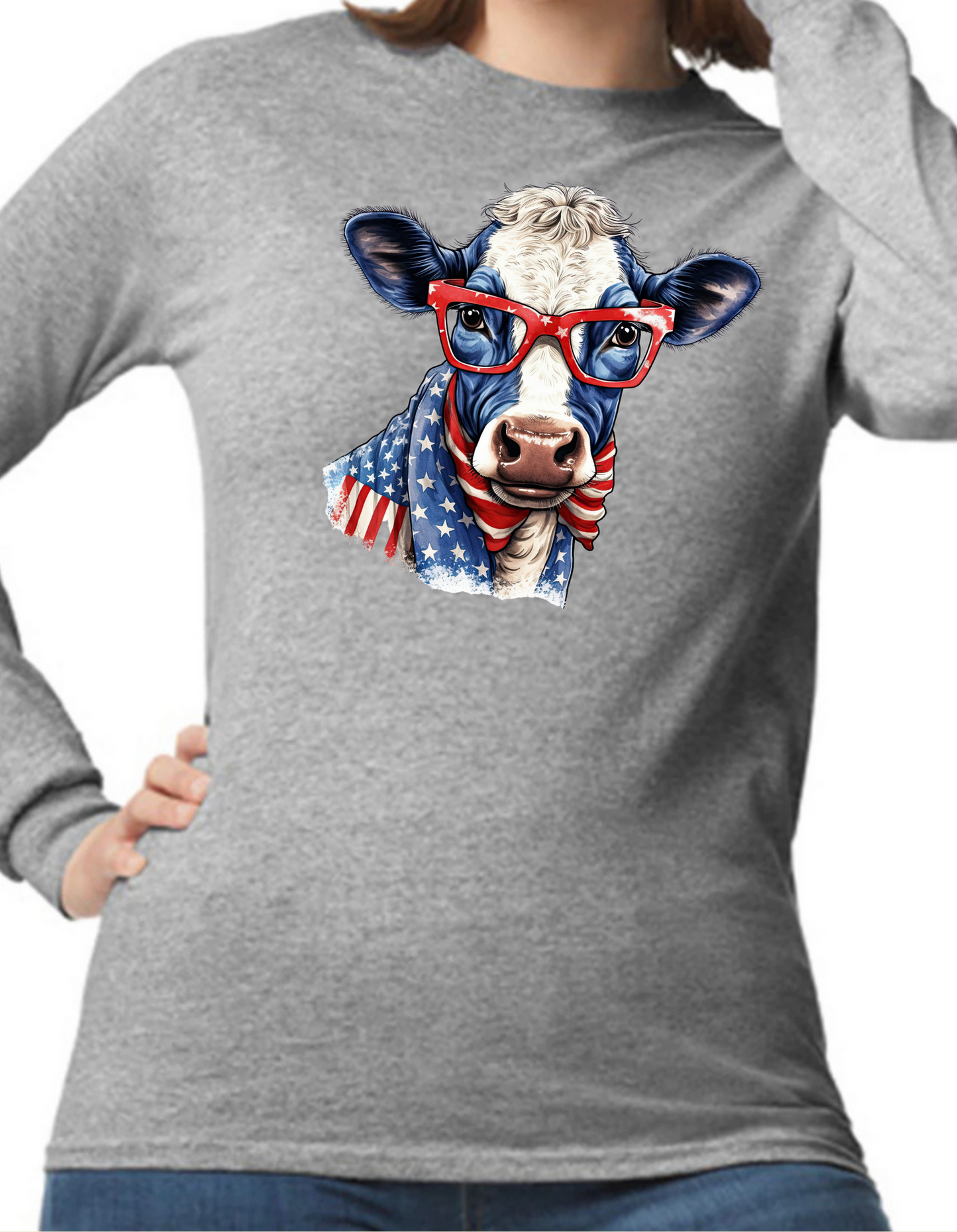 Patriotic Cow Longsleeve