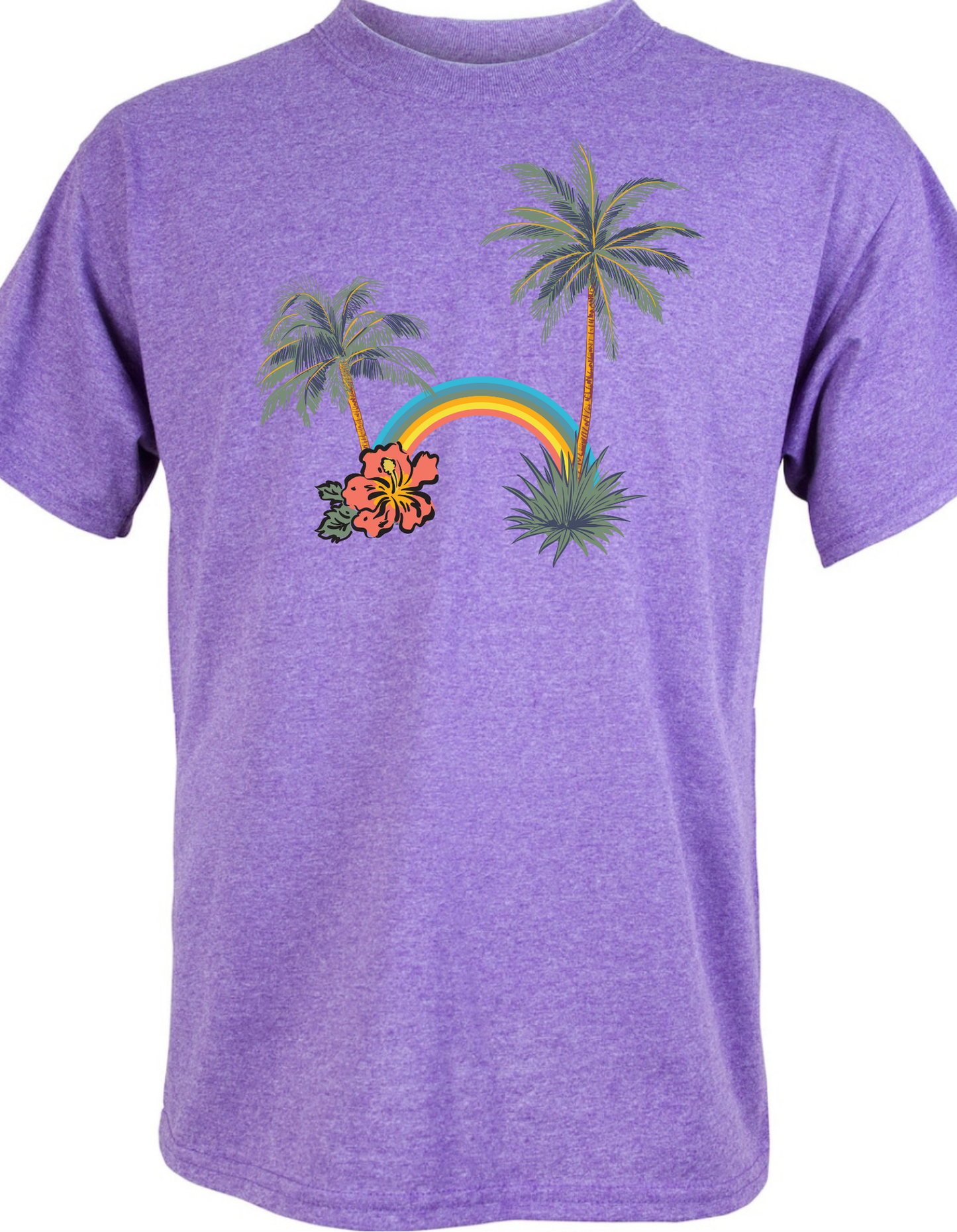 Palm Tree Rainbow Graphic Tee