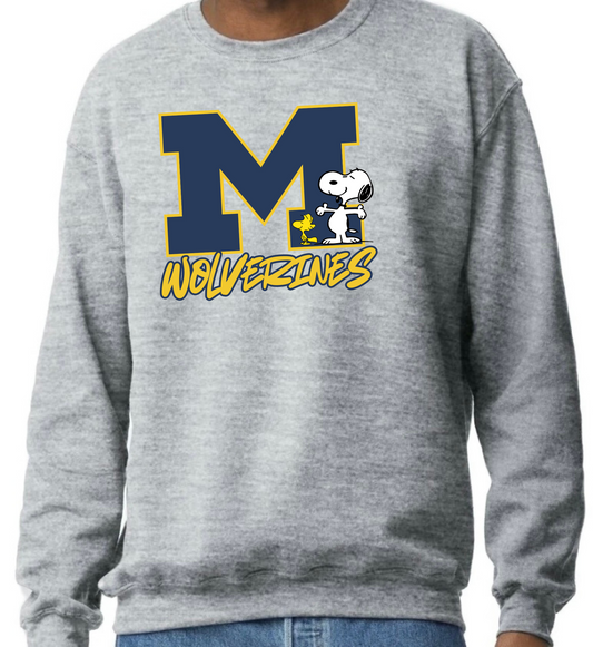 Snoopy Wolverines Crewneck