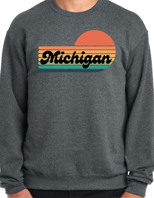 Sunset Michigan Crewneck