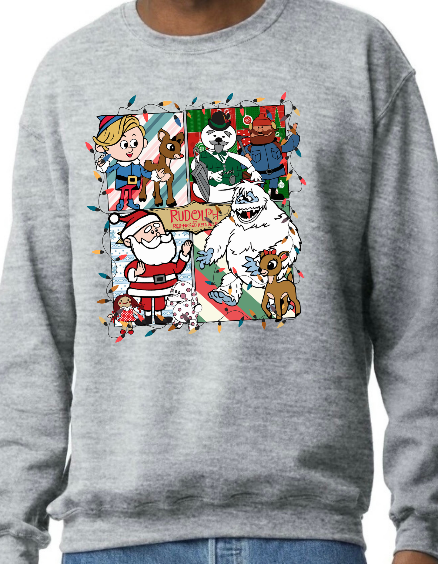 Rudolph the Red Nosed Reindeer Characters Crewneck