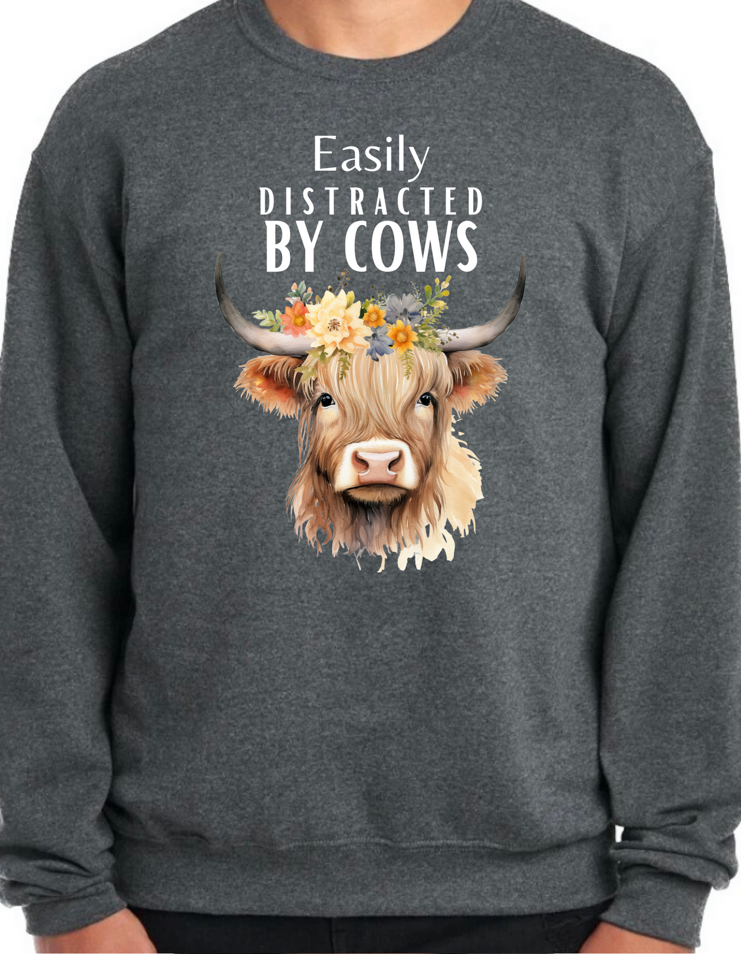 Easily Distracted by Cows Crewneck