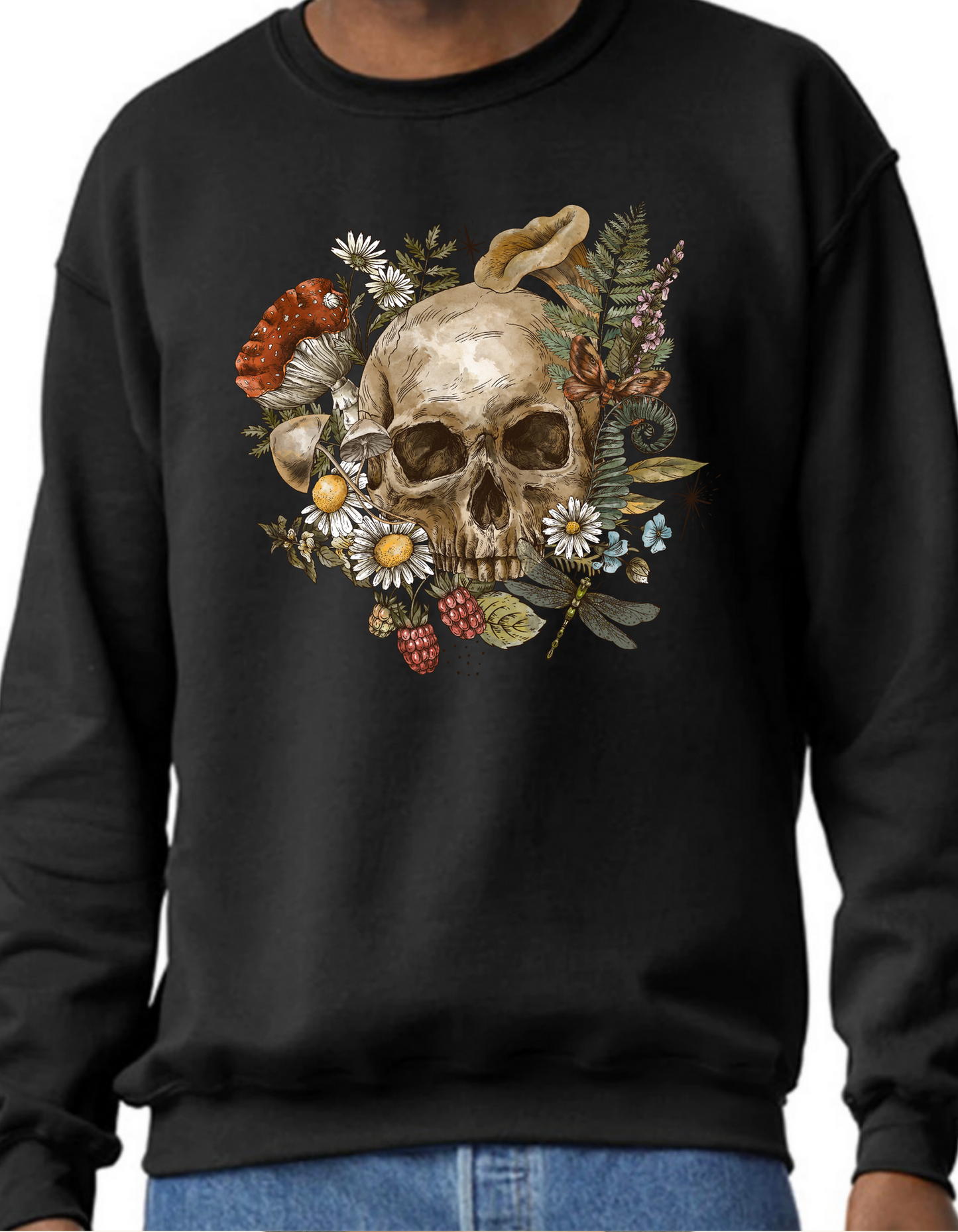 Floral Skull Crewneck