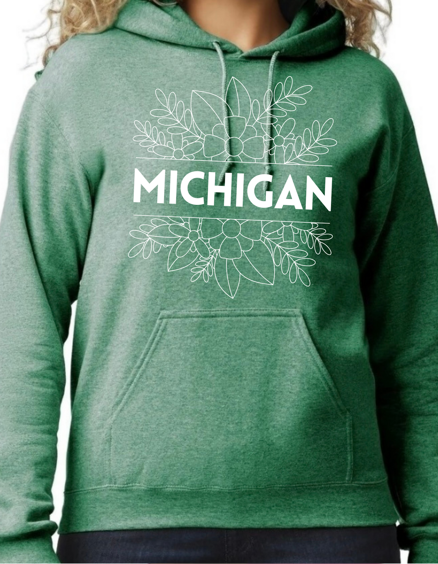 Floral Michigan Hoodie