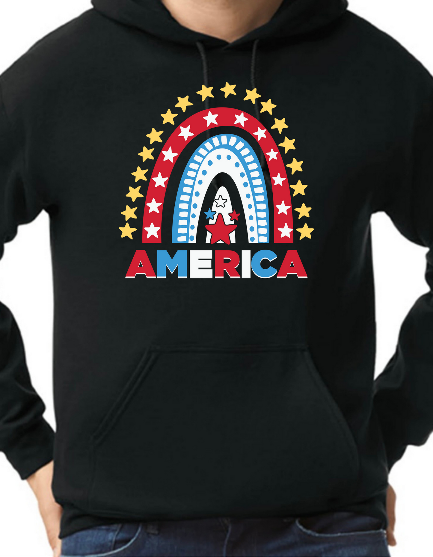 America Rainbow Hoodie