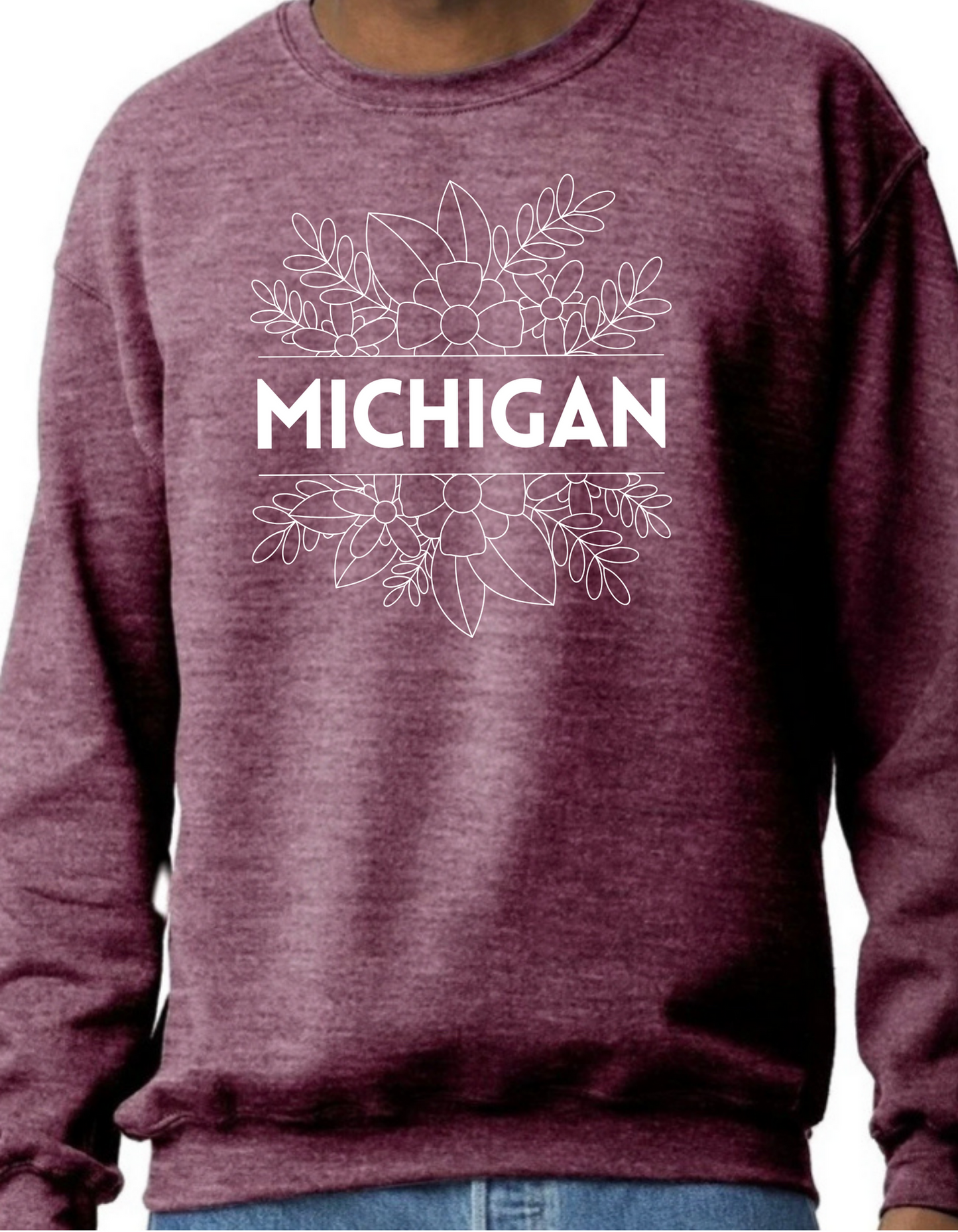 Floral Michigan Crewneck